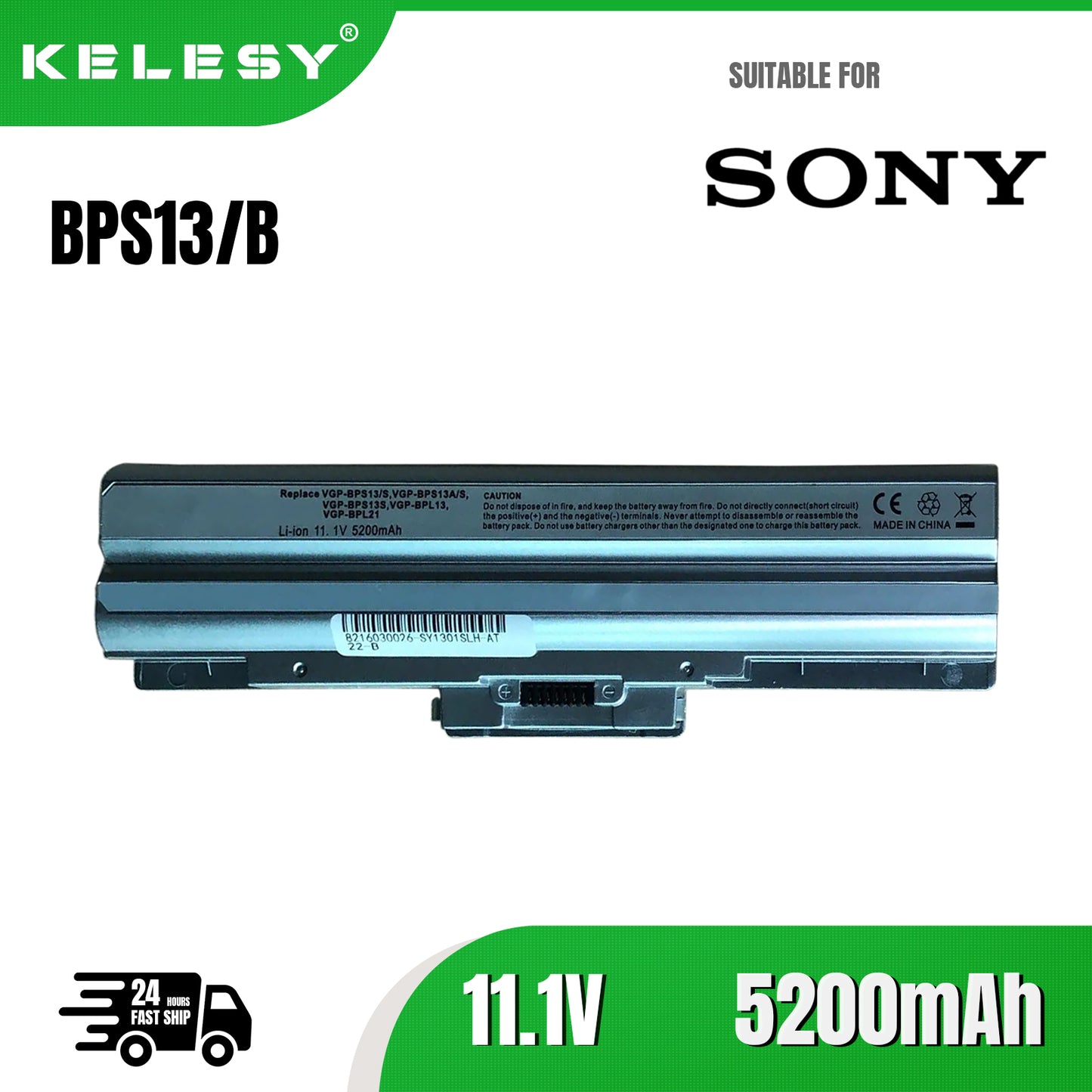 KELESY Batería para portátil SONY Vaio BPS13/B VGP BPS13/Q VGP-BPS13B/B BPS21B/B BPS21 GN-AW VGN-CS VGN-FW
