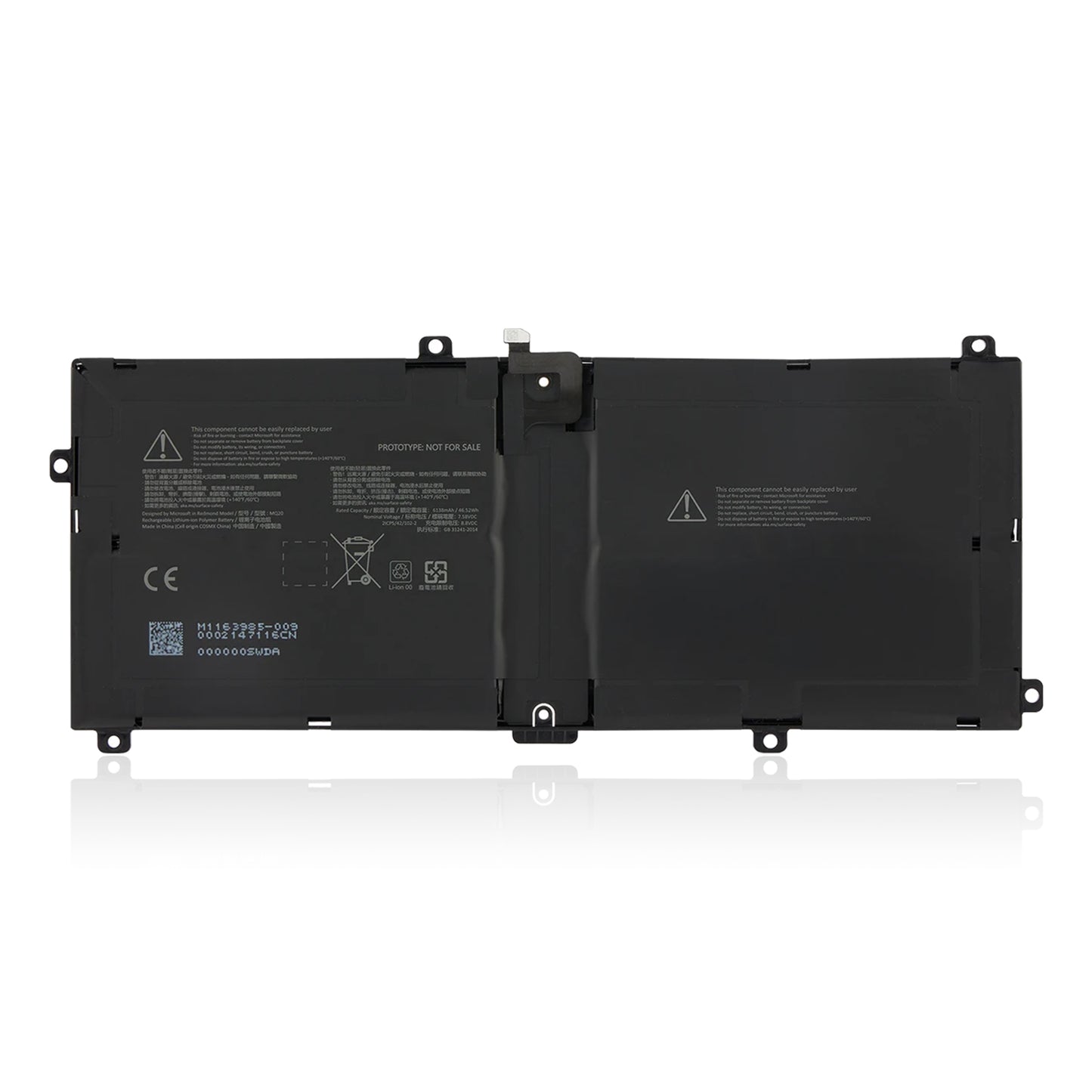 KELESY Batería para portátil MQ20 para Microsoft Surface Pro 9 2032 Serie M 1163985 -018 7.58V 6138mAh 46.52WH