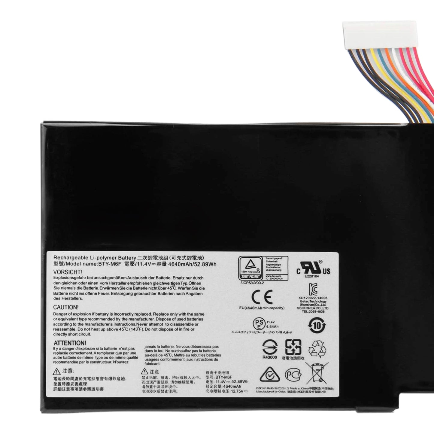 KELESY BTY-M6F Laoptop Battery For MSI GS60 2QC 2QE 2PM 2PC 2PL 6QC PX60 6QE 6QD MS-16H2 MS-16H4 11.4V 4640mAh Fast Delivery