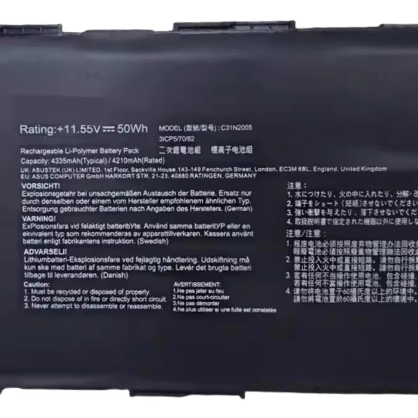 KELESY C31N2005 Laptop Battery For ASUS Chromebook CX9 CX9400CEA CX3 CX3400FMA Series Notebook 0B200-03810000 11.55V 50WH