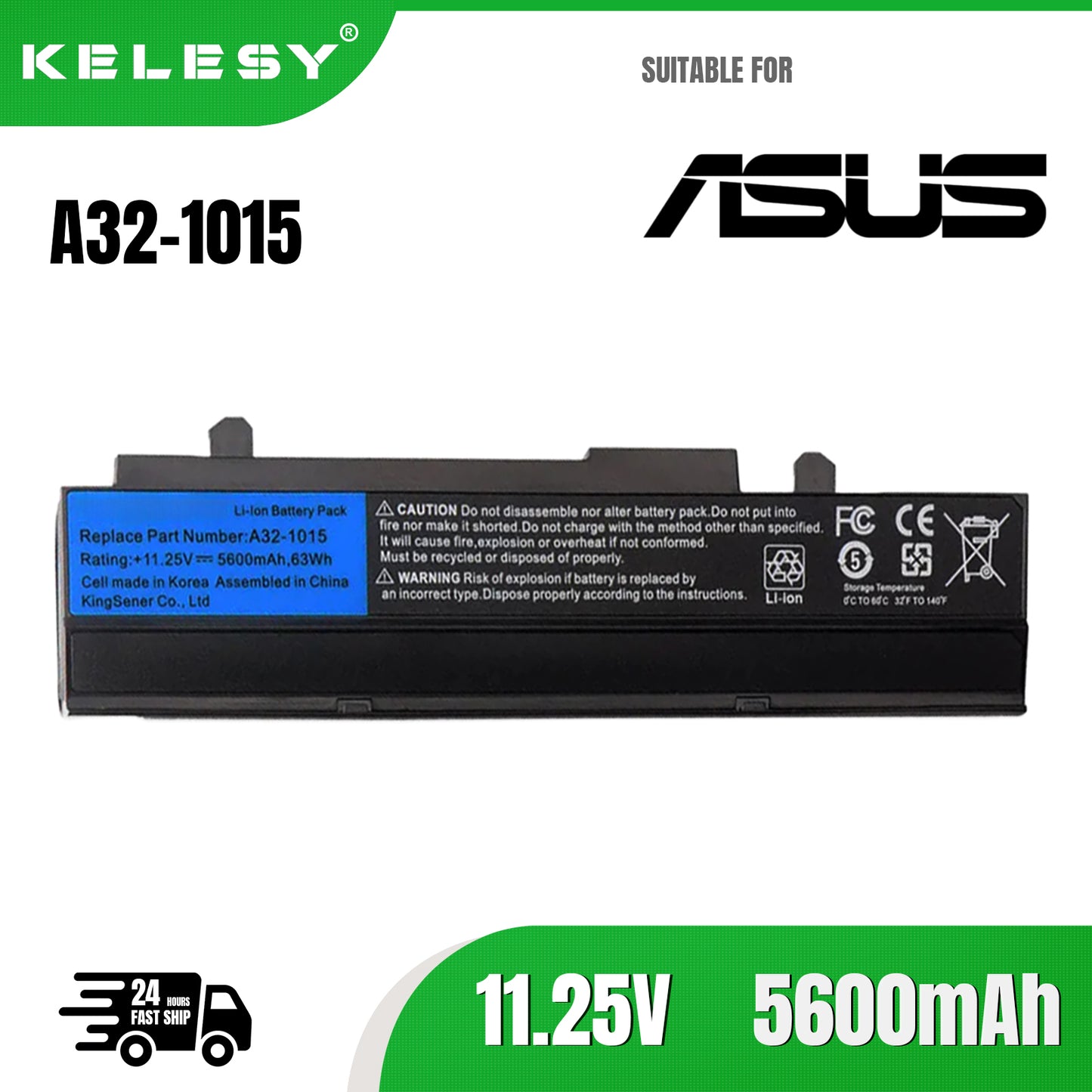 KELESY Korea Cell A32-1015 Laptop Battery for ASUS Eee PC 1011 1015P 1015PE 1015PW 1016 1016P 1215 1215N 1215P 1215T A31-101
