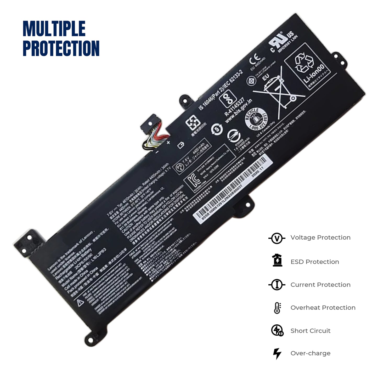 KELESY 7.6V 35WH Genuine L16L2PB3 L16L2PB1 L16C2PB2 L17L2PF1 L16M2PB1 Laptop Battery Original For Lenovo IdeaPad 320-15ABR