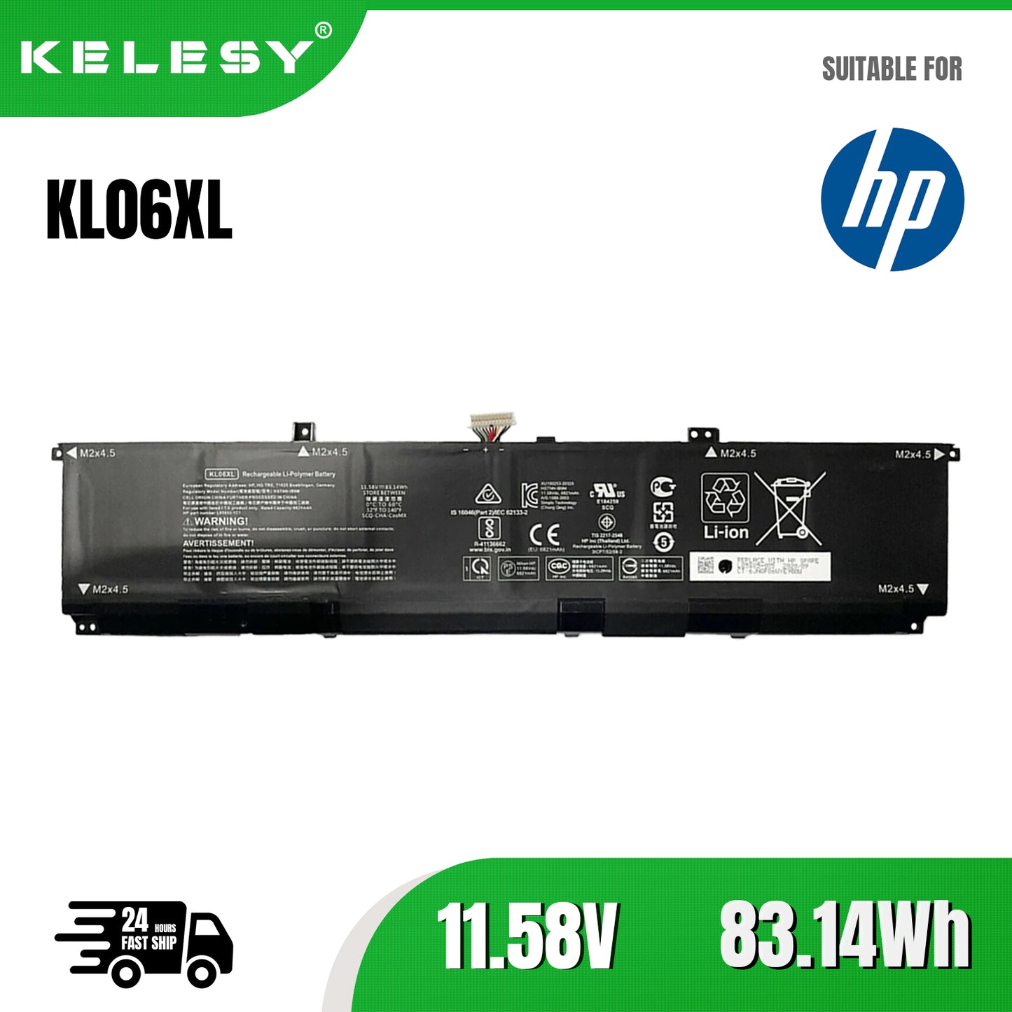 KELESY Batería de ordenador portátil KL06XL para Hp Envy 15-EP0000NS, 15-EP0000NU, 15-EP0001NK, 15-EP0098NR, Series HSTNN-IB9M