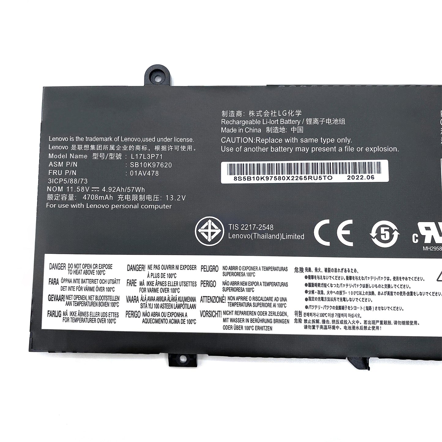 KELESY batería original para Lenovo ThinkPad T480S, 01AV480, SB10K97622, L17M3P71, L17L3P71, 01AV478, 01AV479, SB10K97621