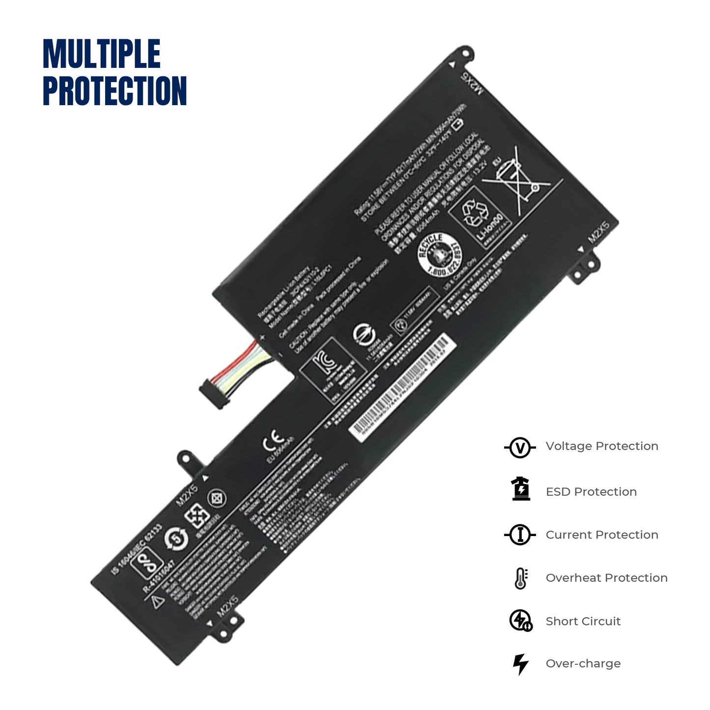 KELESY new L16L6PC1 L16C6PC1 Laptop Battery for Lenovo Yoga 720 720-15 720-15Ikb Series Notebook L16M6PC1 11.58V 6217mAh
