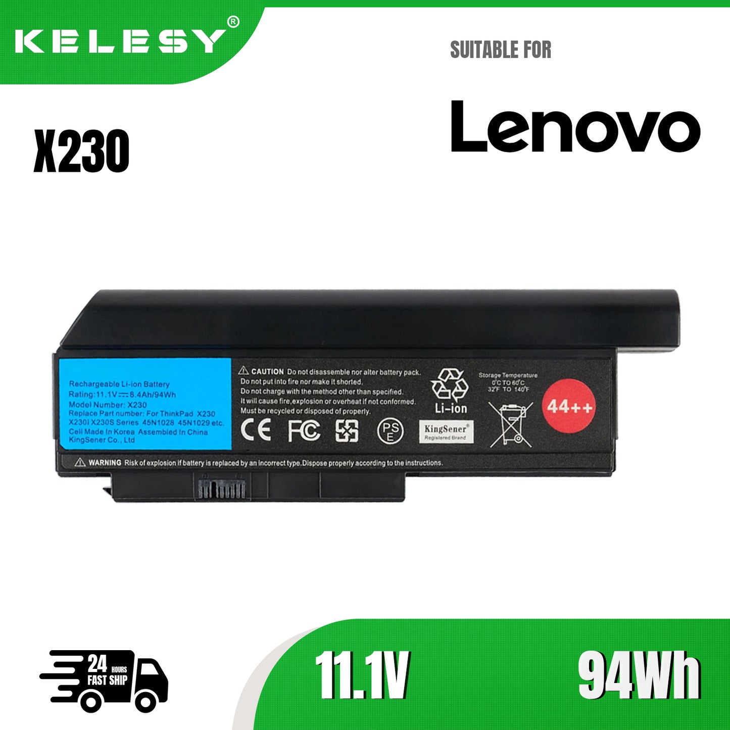 KELESY 8400mAh batería del ordenador portátil para Lenovo Thinkpad X230 X230I 45N1029 45N1028 45N1022 45N1021