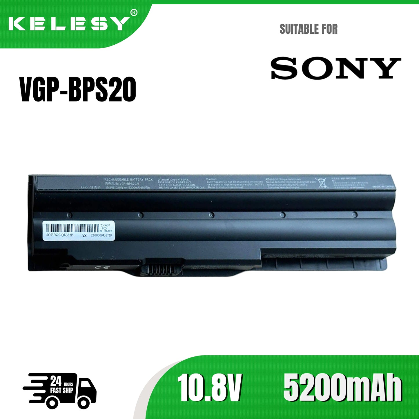 KELESY Батарея VGP-BPS20/S для SONY VAIO VPCZ116GG VPCZ128GG VPCZ127GG VPCZ117FC VPCZ110 VPCZ119 VGP-BPL20 VGP-BPS20B