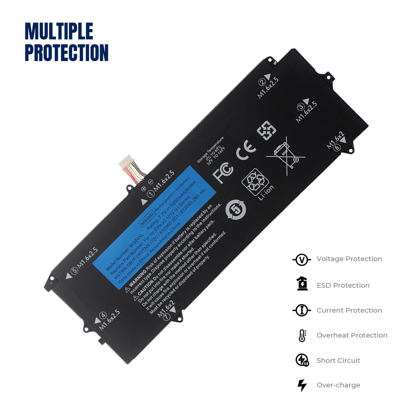 KELESY batería modelo MG04XL para ordenador portátil, parte de PC para HP Elite X2 1012 G1 Series MG04 812060-2B1 812060-2C1