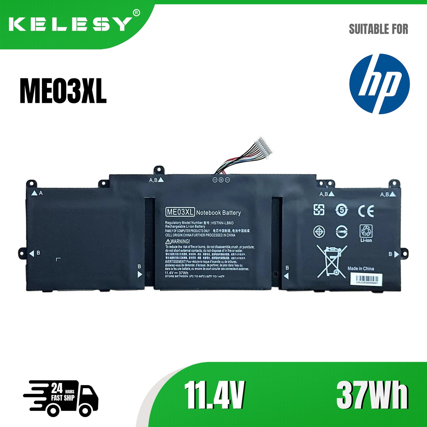 KELESY ME03XL Battery for HP Stream 11 13 Series 11-d004TU d005TU d006TU 787089-541 787521-005 HSTNN-UB6M TPN-Q154 TPN-Q156