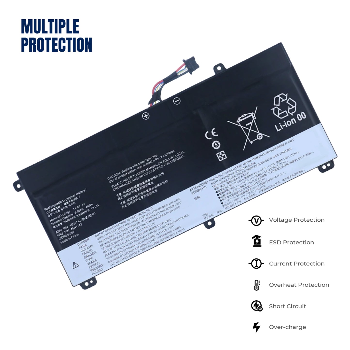 KELESY новый 45N1740 45N1741 45N1742 45N1743 аккумулятор для ноутбука Lenovo ThinkPad T550 T560 W550S 00NY639 SB10K12721 11.4V 44Wh