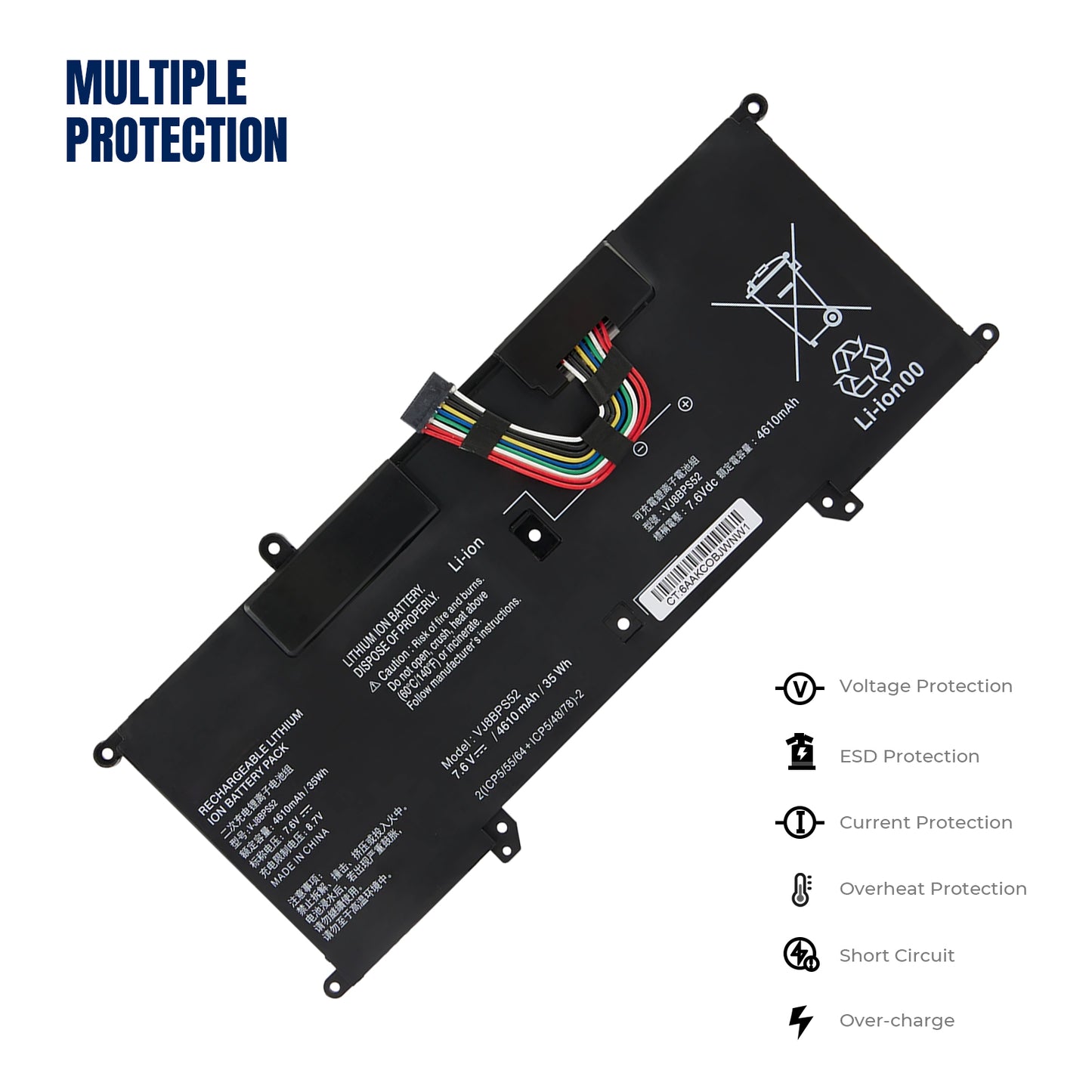 KELESY Batería de ordenador portátil VJ8BPS52 para SONY VAIO S14, S13, S11, VJS112C0111B, VJS112C0311S, VJS132C0711B