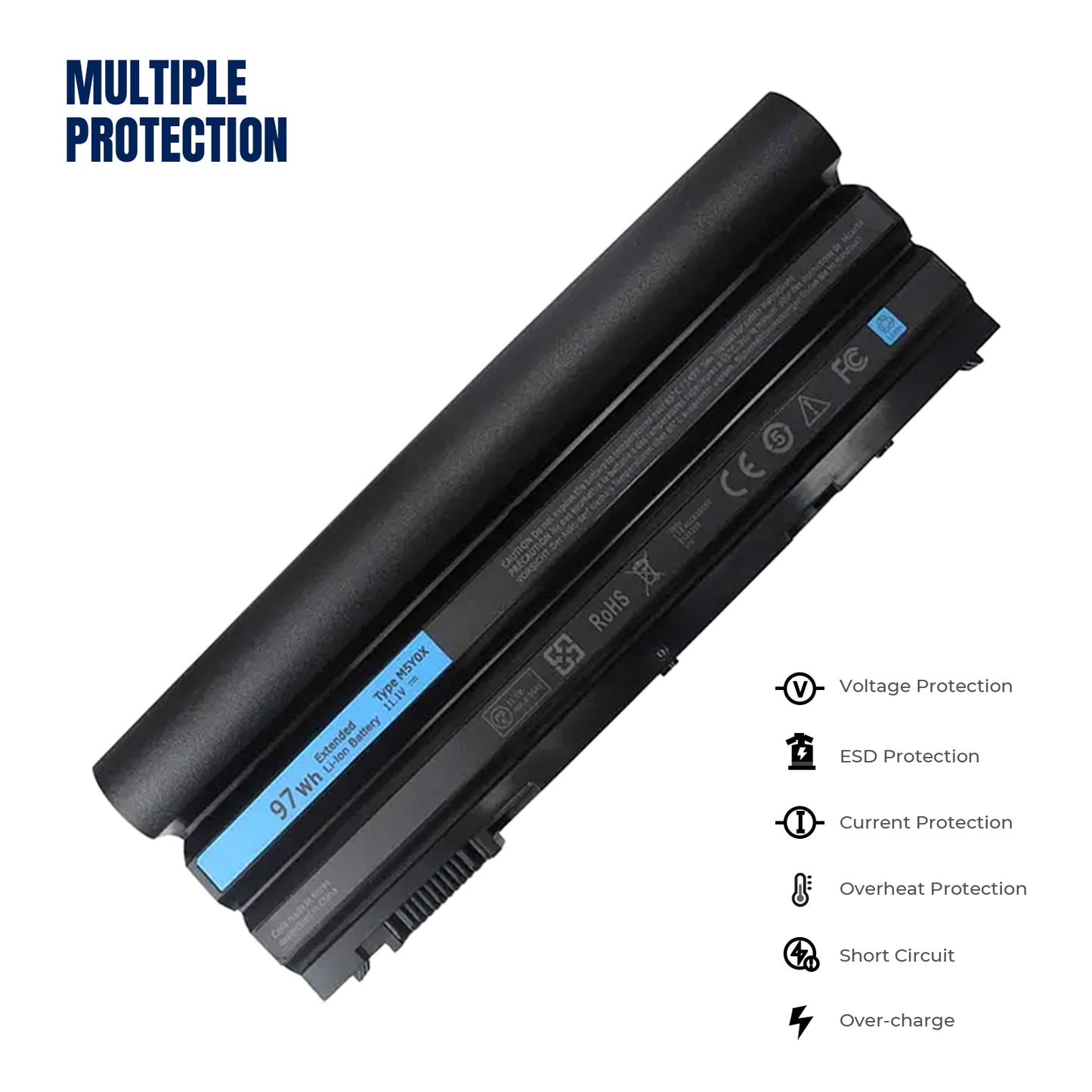 KELESY Laptop Batteries 97WH 11.1V For Dell E5420 E5430 E6120 E5520 M5Y0X E5530 E6420 E6420 E6430 E6520 8858x 3560 T54F3 T54FJ