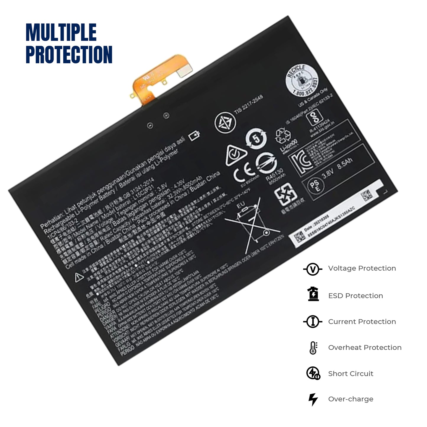 KELESY New L15C2P31 8500mAh Laptop Battery For Lenovo Yoga Book YB1-X91F X91L X91X YB1-X90F YB1-X90L Series Tablet Battery
