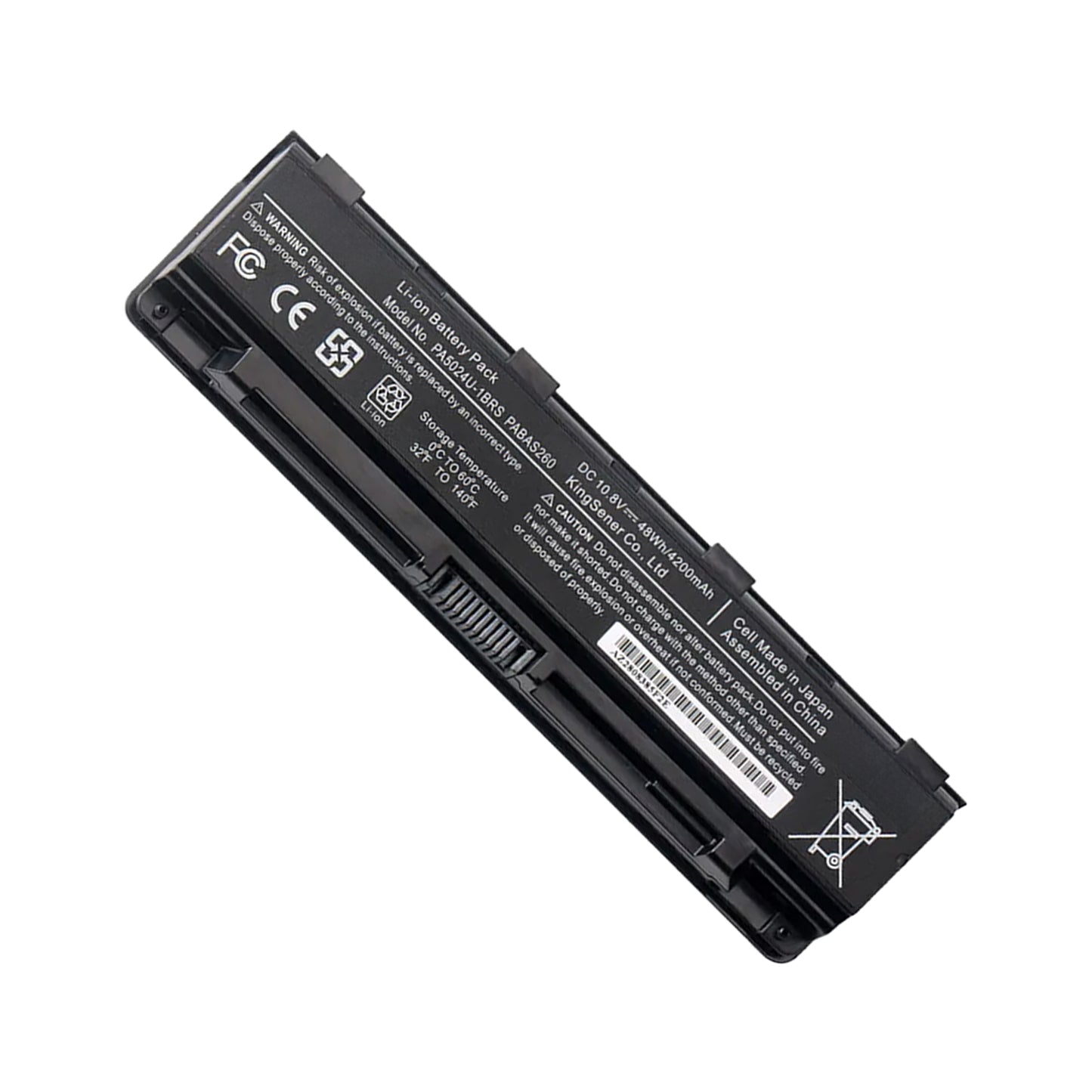 KELESY Batería de ordenador portátil PA5024U, para Toshiba Satellite C800, C850, C870, L800, L830, L840, L850, L870, PA5025U
