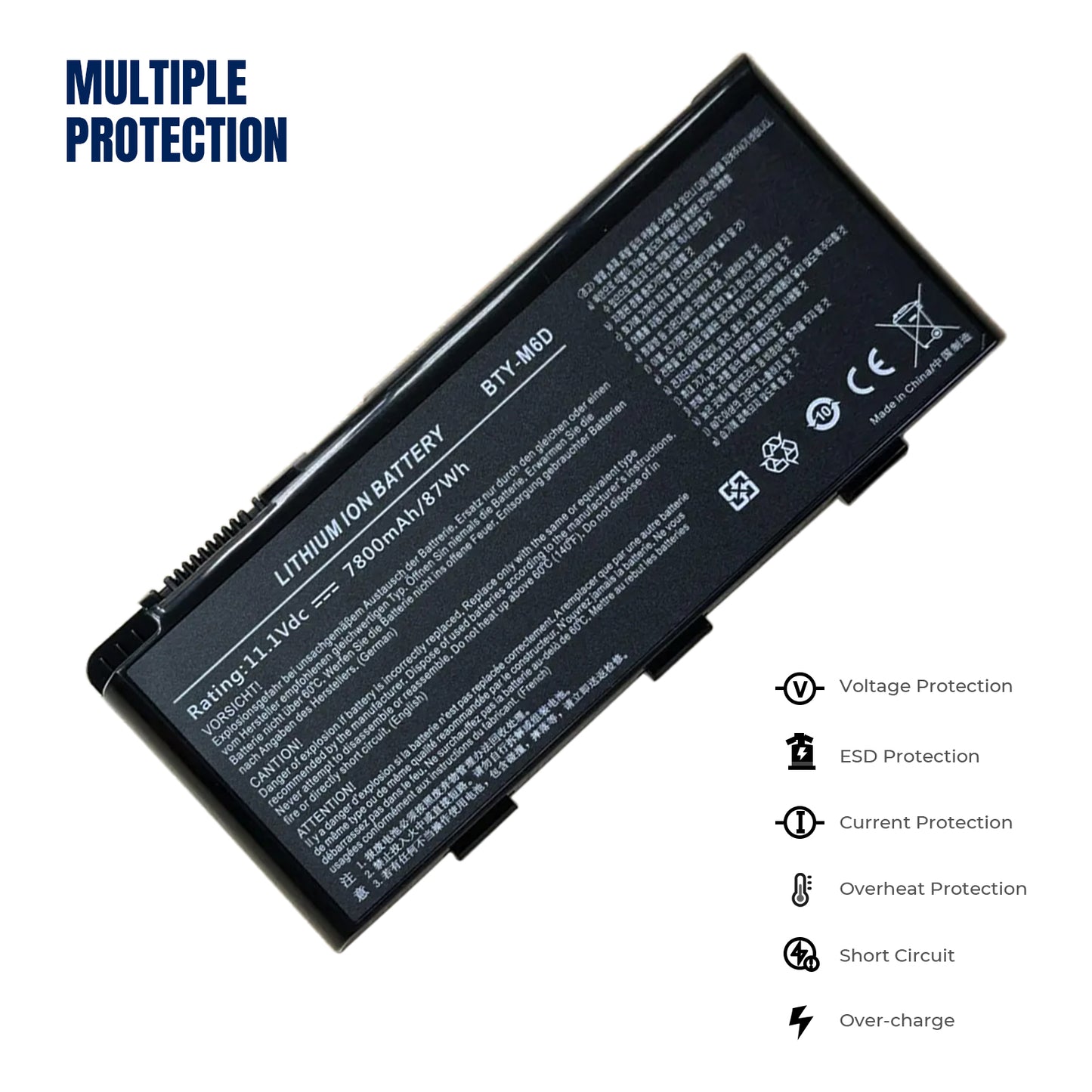 KELESY BTY-M6D Laptop Battery for MSI GT60 GT70 GX780R GX680 GX780 GT780R GT660R GT663R GX660 GT680R