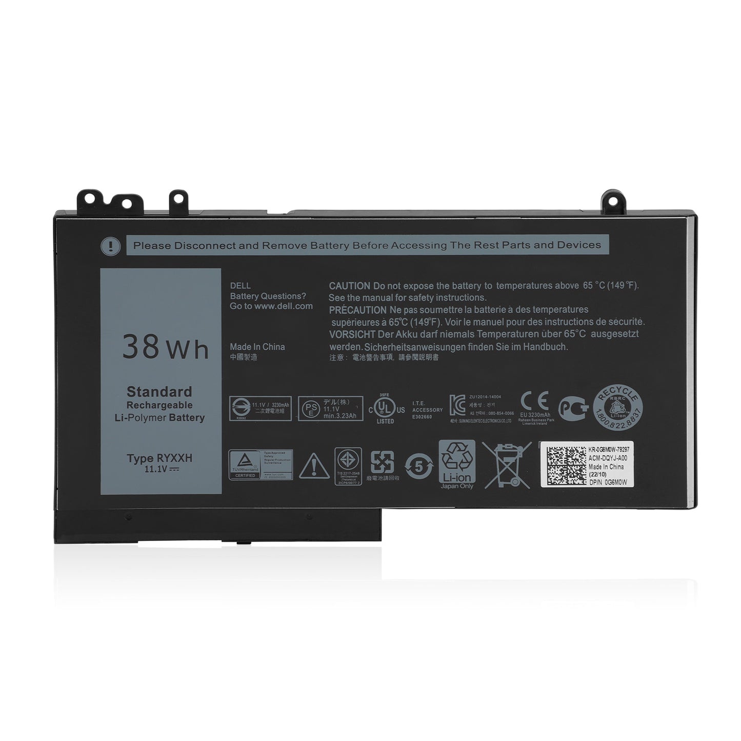 KELESY RYXXH Laptop Battery For Dell Latitude 12 5000 11 3150 3160 3550 E5250 E5450 E5550 Series notebook 3Cell Li-Polymer Batte