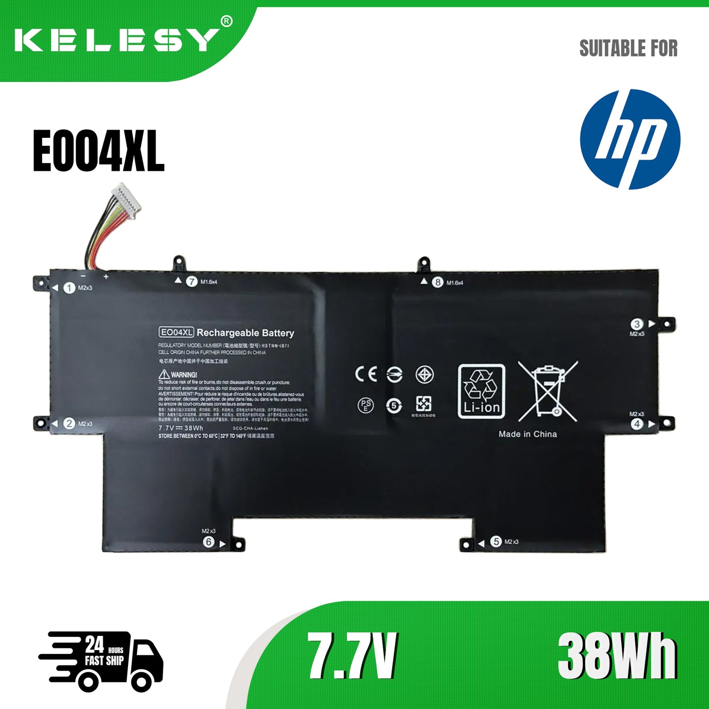 KELESY EO04XL HSTNN-I73C IB71 827927-1B1 1C1 Laptop Battery For HP EliteBook Folio G1 X2F46EA V1C37EA V1C36EA W8Q07AW 828226-005