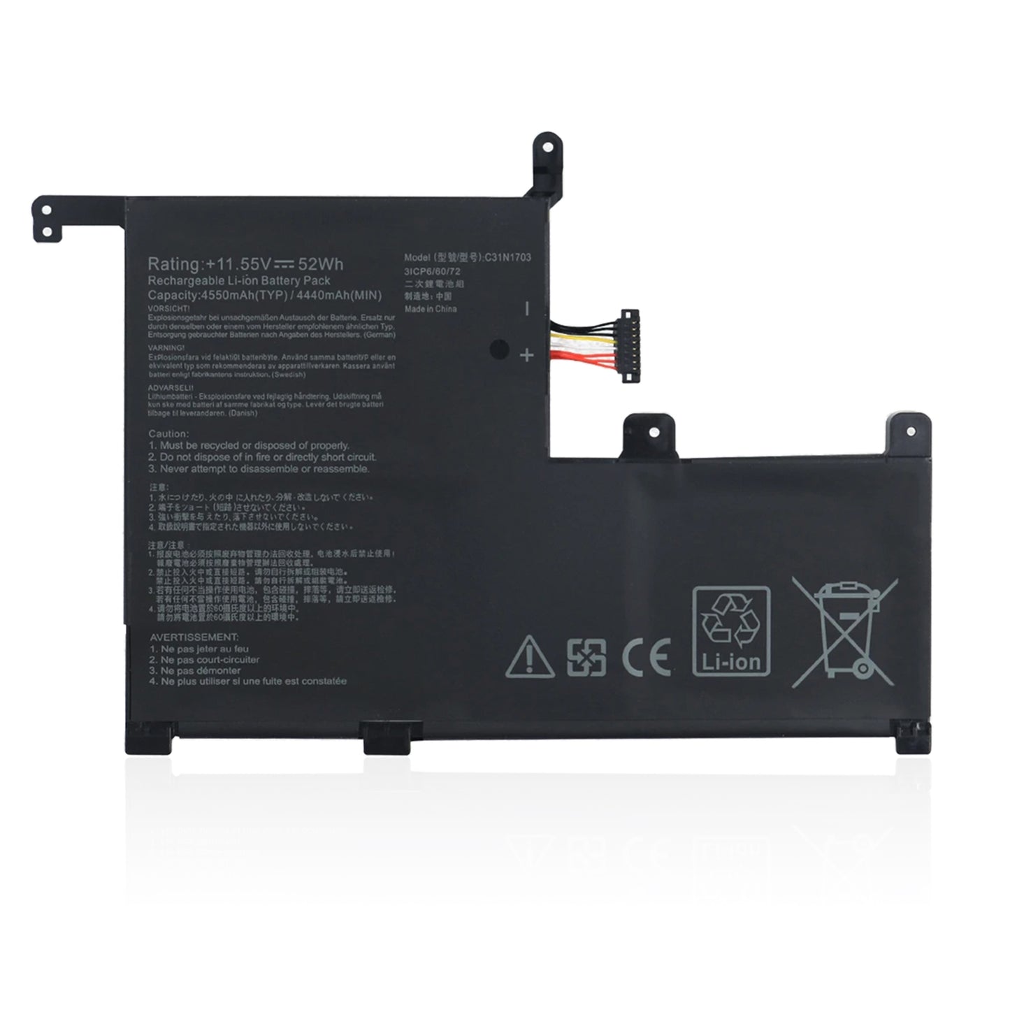 KELESY C31N1703 Laptop Battery For ASUS Zenbook Flip UX561U UX561UA UX561UN Q525U Q525UA Q505UA Q505UA-BI5T7 Q525UA-BI7T9 11.55v