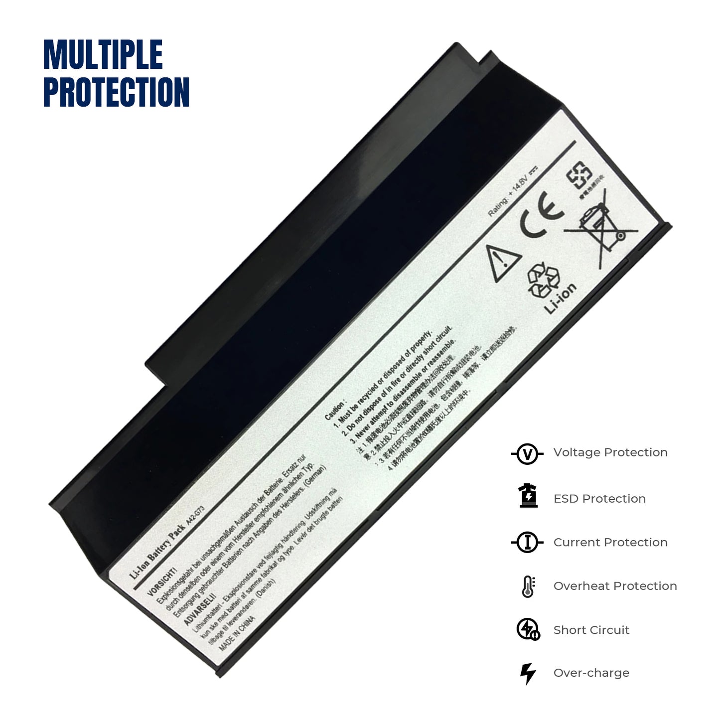 KELESY New Replacement Laptop Battery for ASUS G53 G53JW G53Sw G53Sx G73 G73Jh G73Jw VX7 A42-G73 + Mail