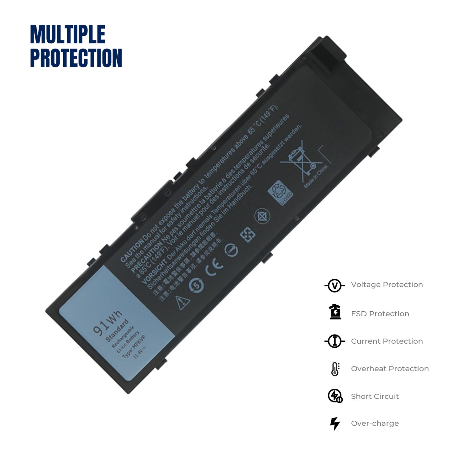 KELESY 91Wh Laptop Battery For Dell Precision 7510 7520 7710 7720 M7710 M7510 TWCPG T05W1 1G9VM GR5D3 0FNY7 0GR5D3 M28DH RDYCT