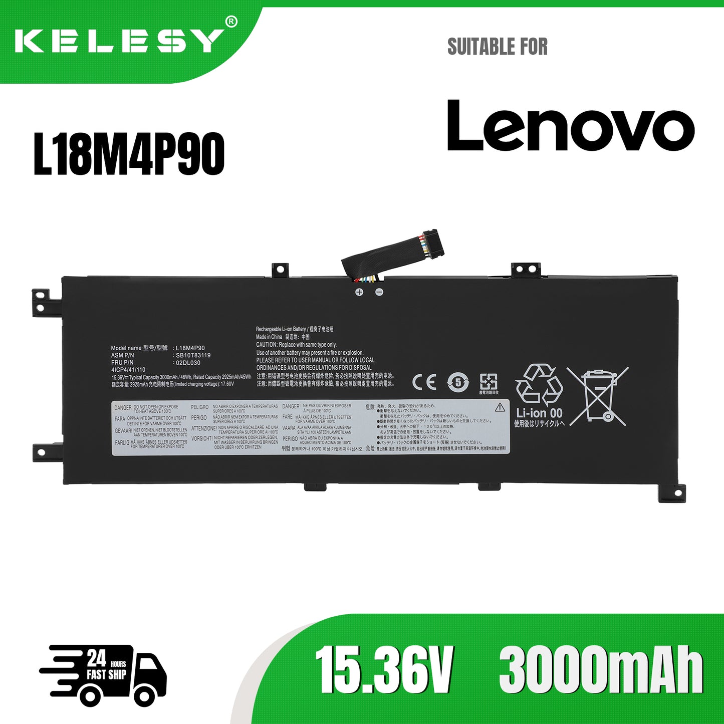 KELESY новый L18C4P90 L18M4P90 SB10T83120 5B10W13934 аккумулятор для Lenovo ThinkPad L13 Yoga 20R6S00800 Legion 7-16ACHg6 1005007305666974