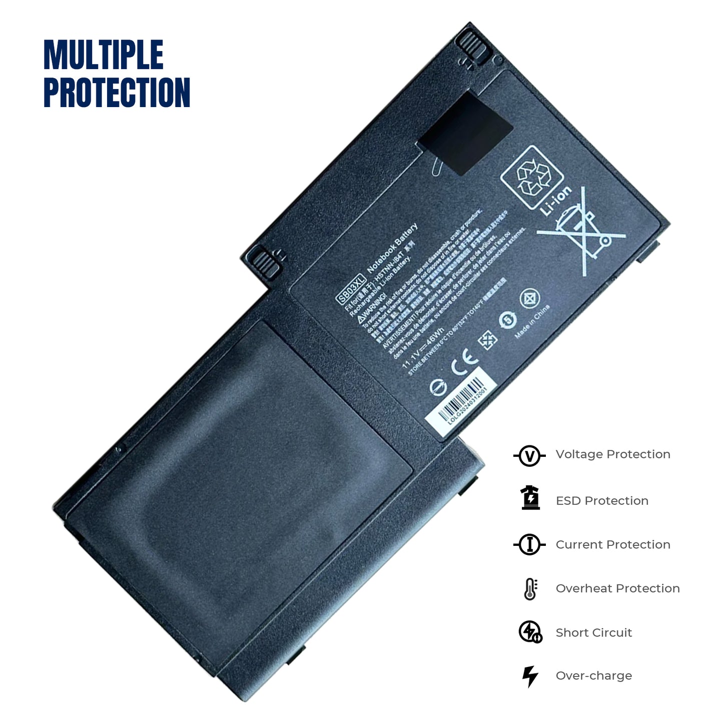 KELESY SB03XL battery for HP HSTNN-L13C HSTNN-IB4T HSTNN-LB4T 716726-421 for HP Elitebook 720 725 820 G1 G2 755 G3