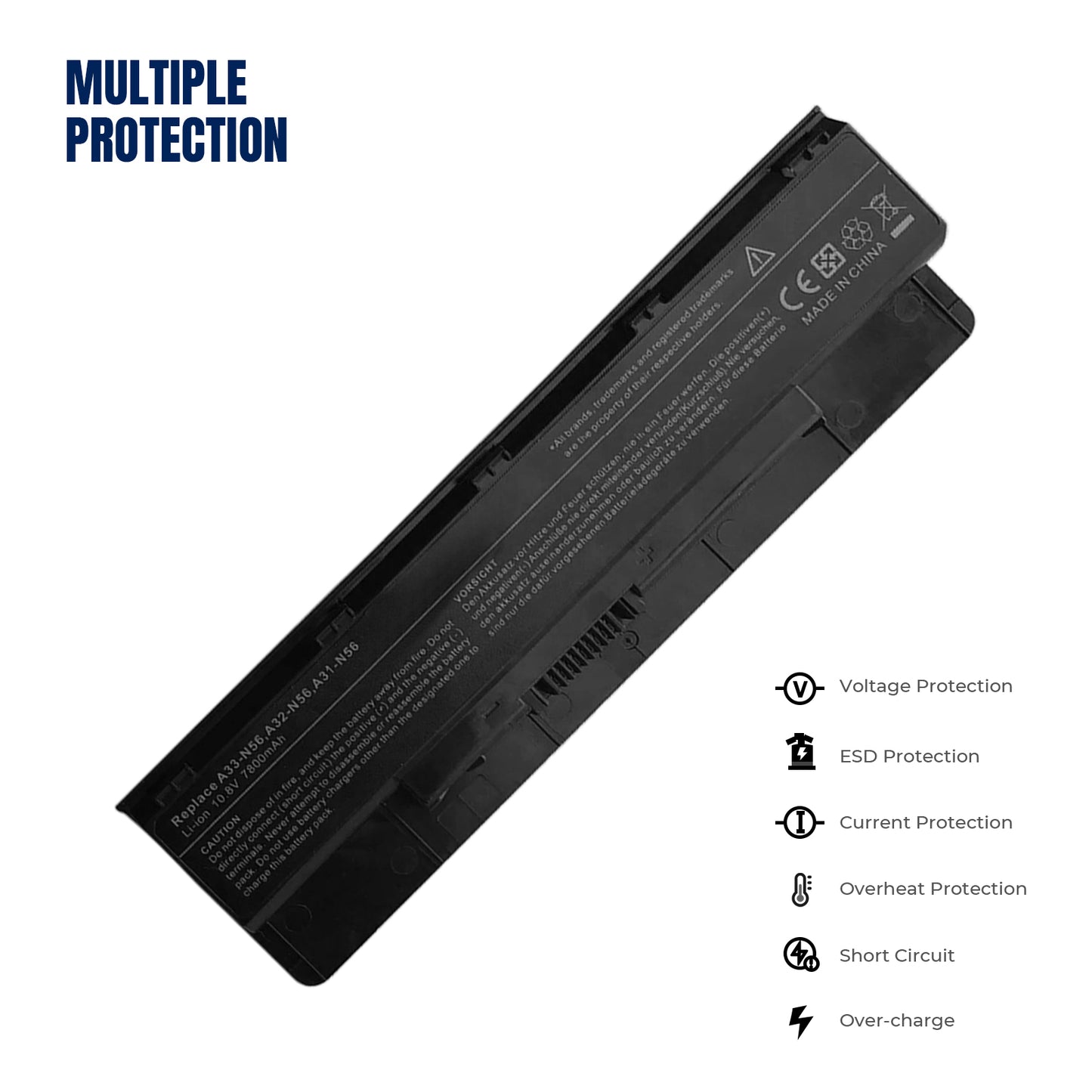 KELESY 7800mAh 9 Cells Battery A31-N56 A32-N56 A33-N56 For Asus N56 N56D N56D N56DY N56J N56JK N56VM N56VV N56VZ N56JN N56JR