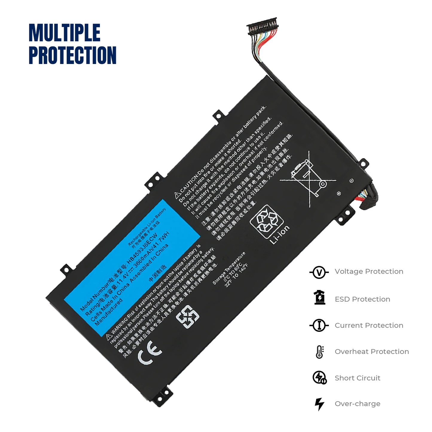 KELESY batería HB4593J6ECW para Huawei MateBook 13, 2020, WRT-W19, WX9, W29, i7, HN-W19L, W19R, WRT-W09, W19L, Notebook, 11,4