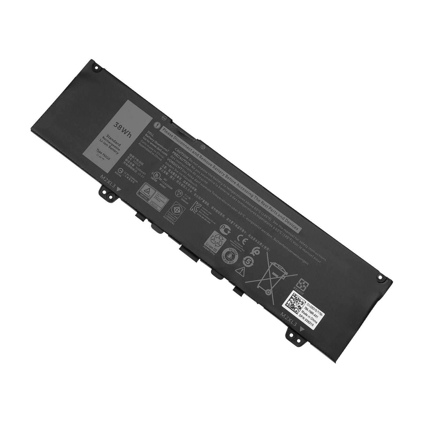KELESY 100% New F62G0 High Quality Laptop Battery For Dell Inspiron 13 5370 7370 7373 Vostro 5370 RPJC3 Fast Delivery In Stock