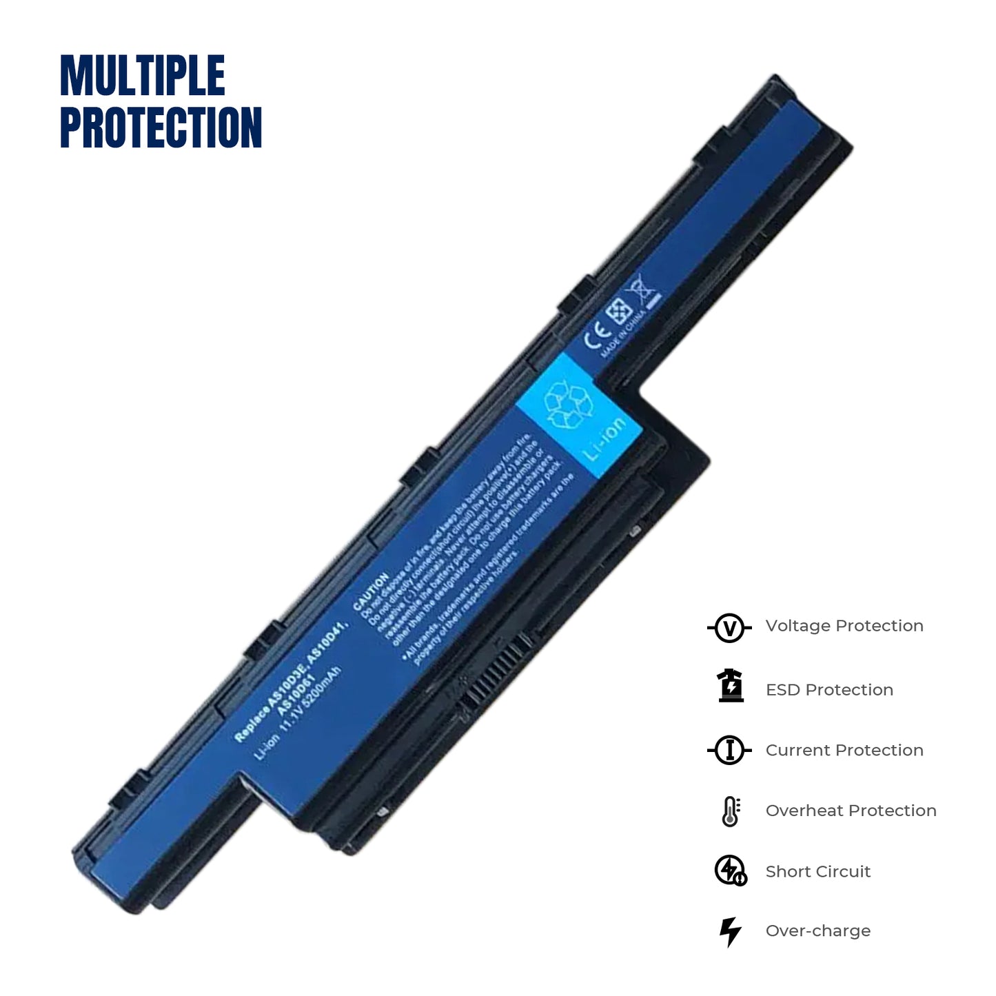 Аккумулятор для ноутбука KELESY 9 ячеек 6600 мАч для Acer AS10D31 AS10D3E AS10D41 AS10D51 AS10D61 AS10D71 AS10G3E AS10D73 AS10D75