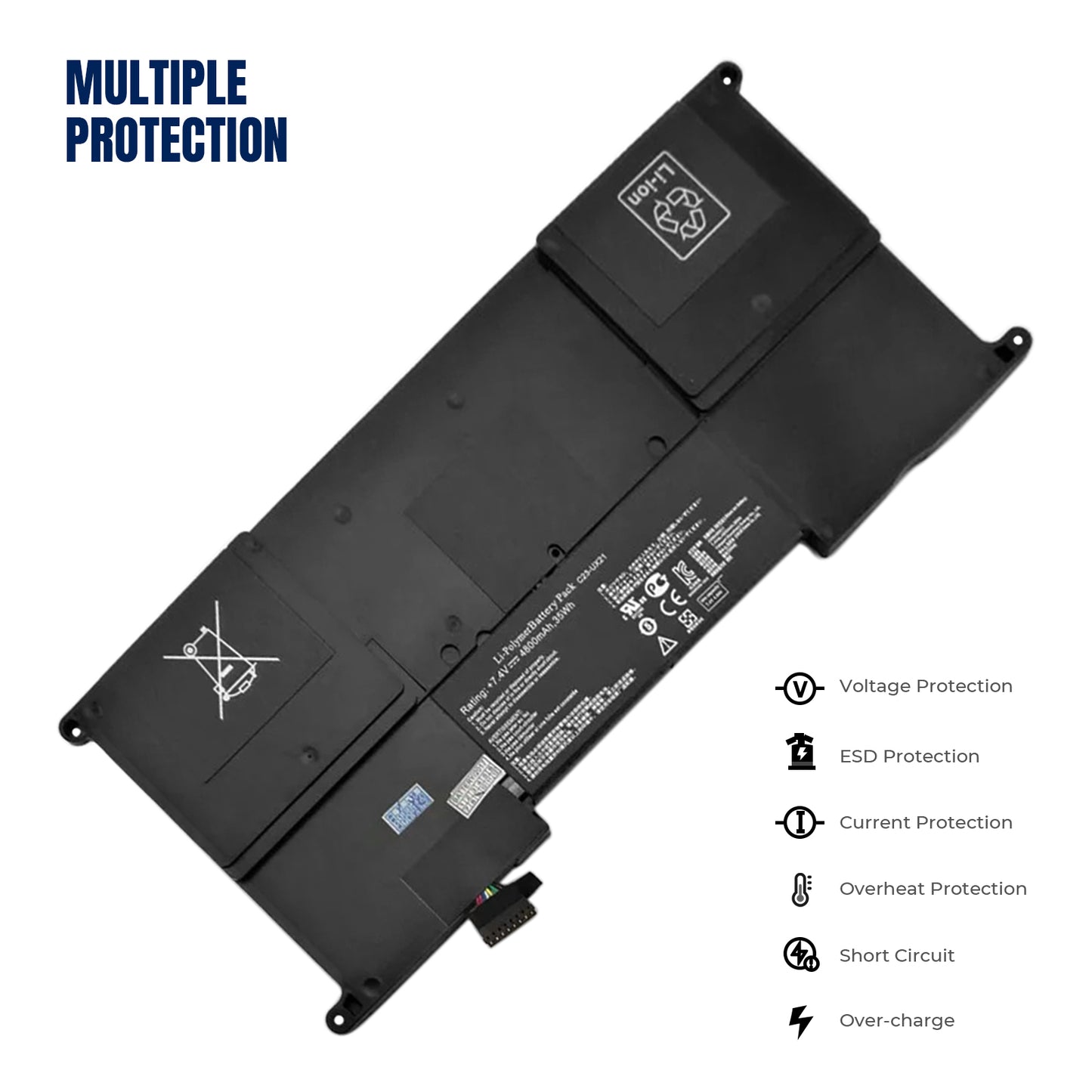 KELESY 7.4V 35Wh New Genuine Original C23-UX21 Replacement Laptop Battery For Asus ZenBook UX21 UX21A UX21E
