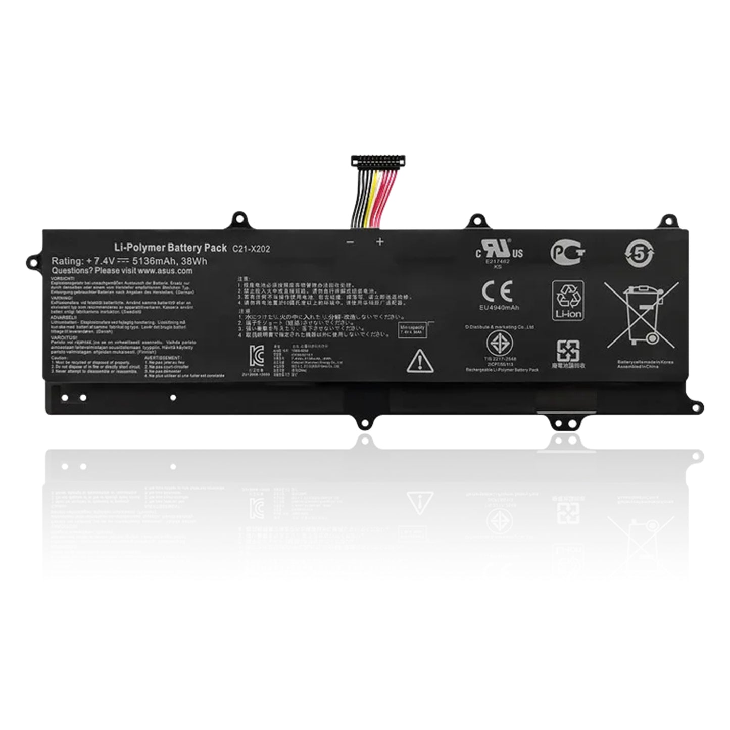 Аккумулятор KELESY C21-X202 для ноутбука ASUS VivoBook S200 S200E X201 X201E X202 X202E S200E-CT209H S200E-CT182H S200E-CT1