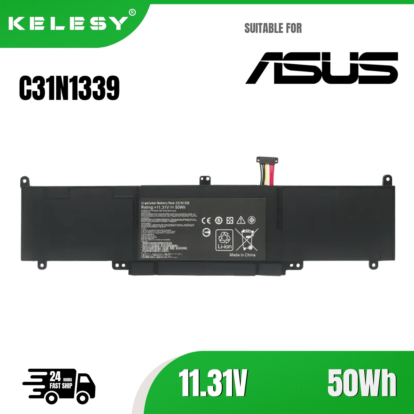 KELESY C31N1339 11.31V 50WH Laptop Battery For ASUS Zenbook UX303 UX303L UX303LA UX303LB UX303U UX303LN TP300L TP300LA TP300LJ