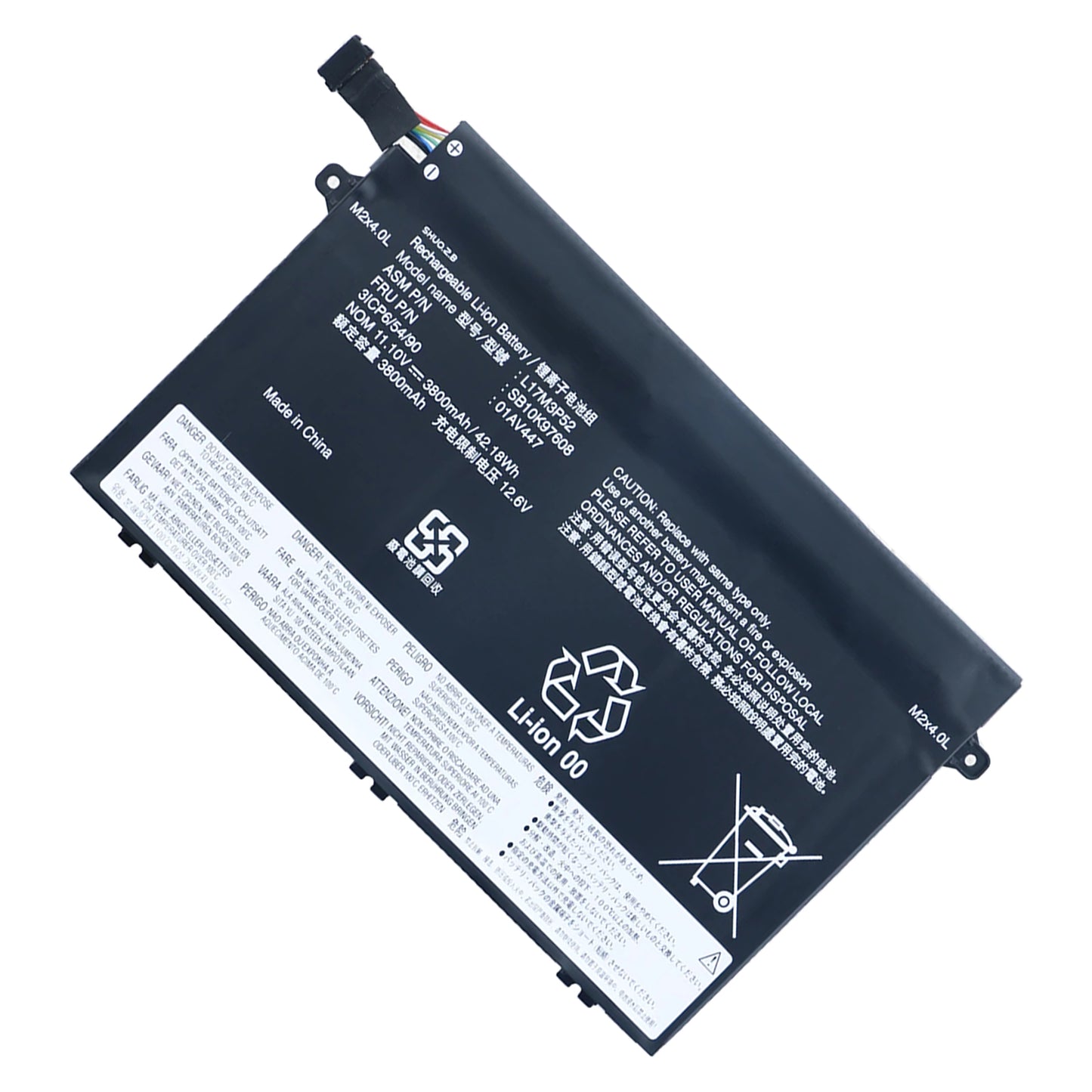 KELESY Batería de ordenador portátil L17M3P52 para Lenovo ThinkPad E480 E485 E580 E490 E590 E585 R480 R580 01AV448 01AV447