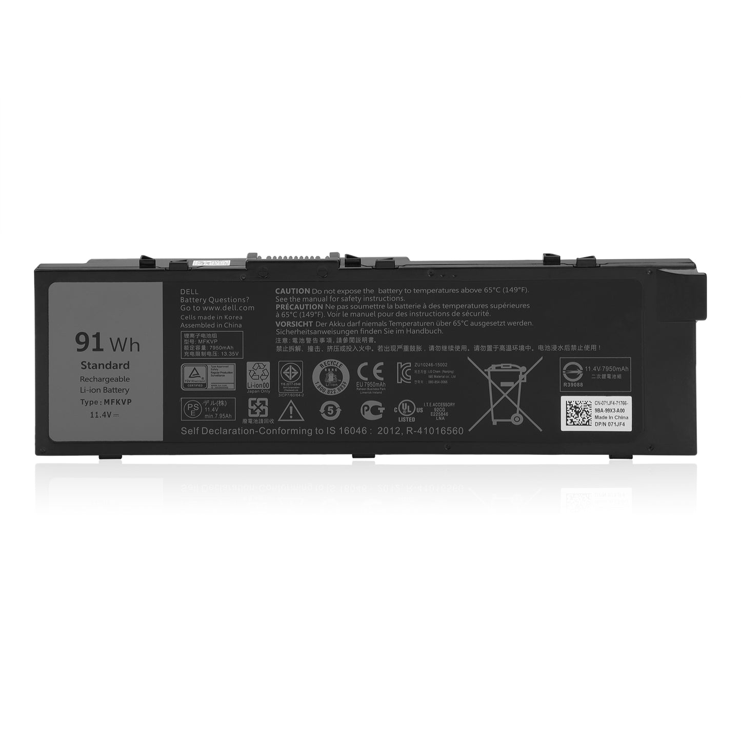 KELESY MFKVP 91Wh Laptop Battery For Dell Precision 7510 7520 7710 7720 M7710 M7510 TWCPG T05W1 1G9VM GR5D3 0FNY7 0GR5D3 M28DH RDYCT
