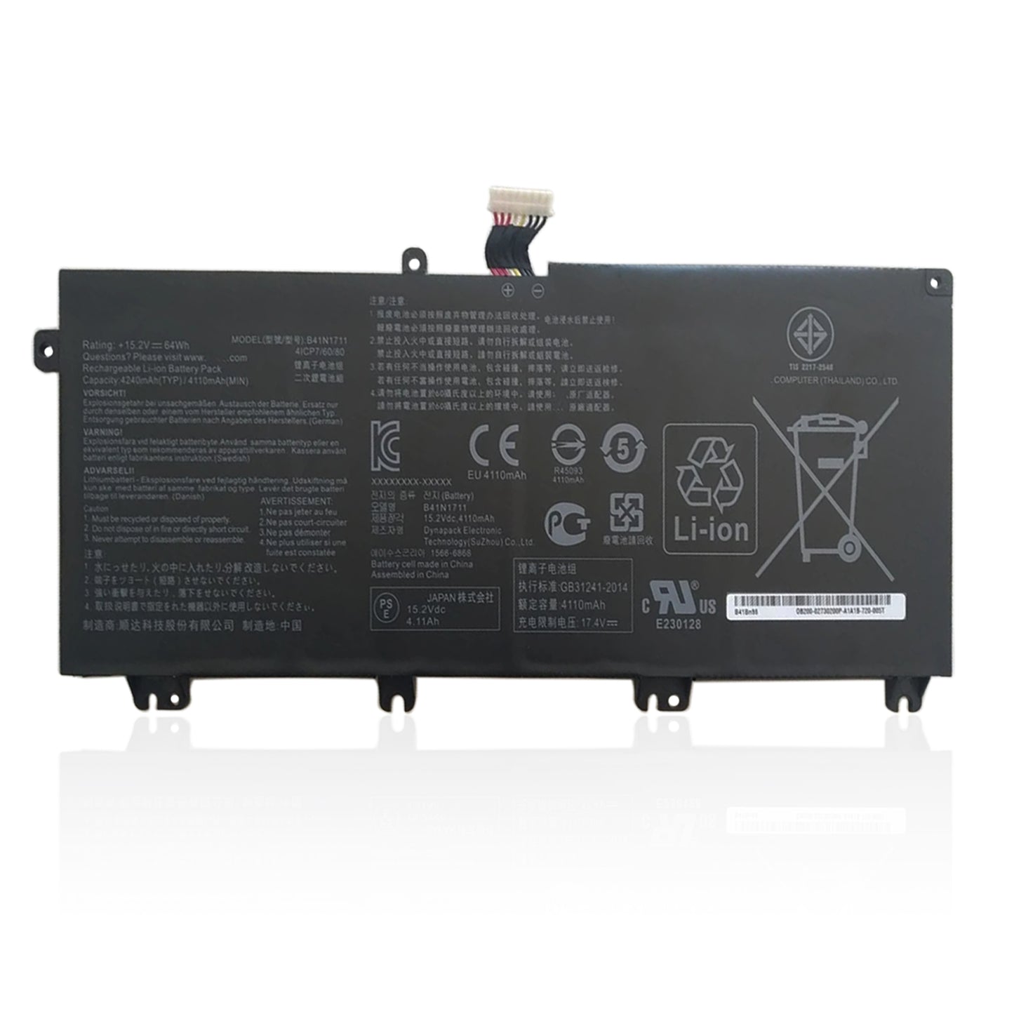 KELESY Genuine B41N1711 Laptop Battery For ASUS ROG STRIX GL503VM GL503V GL503VD FX63VM ZX63V GL703GE GL703VD GL703VM Series