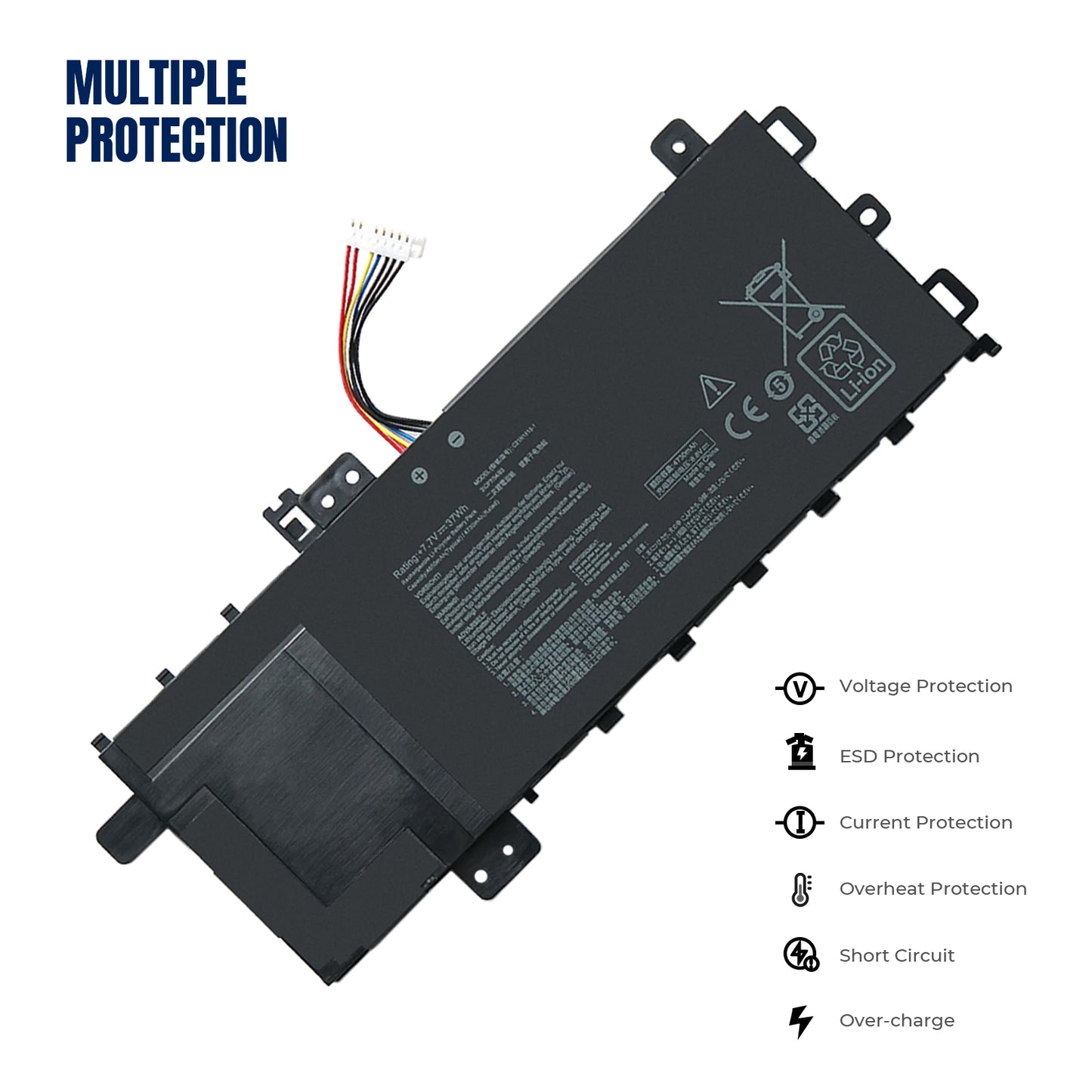 KELESY 7.7V 37WH C21N1818-1 Laptop Battery For ASUS VivoBook 14 X412 X409FA VivoBook 15 M509DA X509UA F509FA A409UA 2ICP7/54