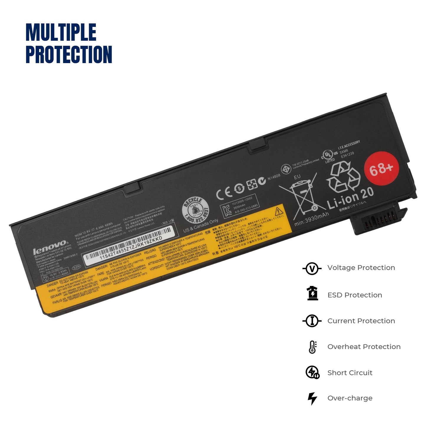KELESY New 45N1128 45N1734 45N1130 45N1735 Laptop Battery for Lenovo X260 T450S X240 T460 T440 X250 68+