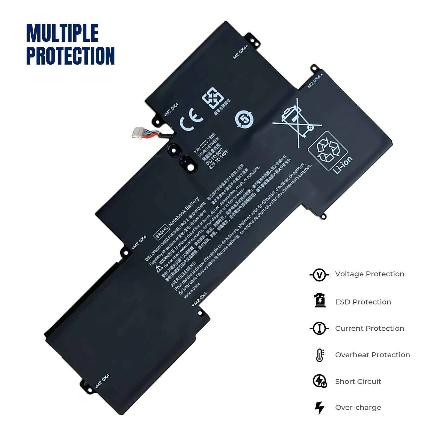 KELESY BR04XL New Laptop Battery For HP 1020 1040 G1 G2 Series HSTNN-DB6M 760605-005 HSTNN-I26C HSTNN-I28C 7.6V 36WH Notebook