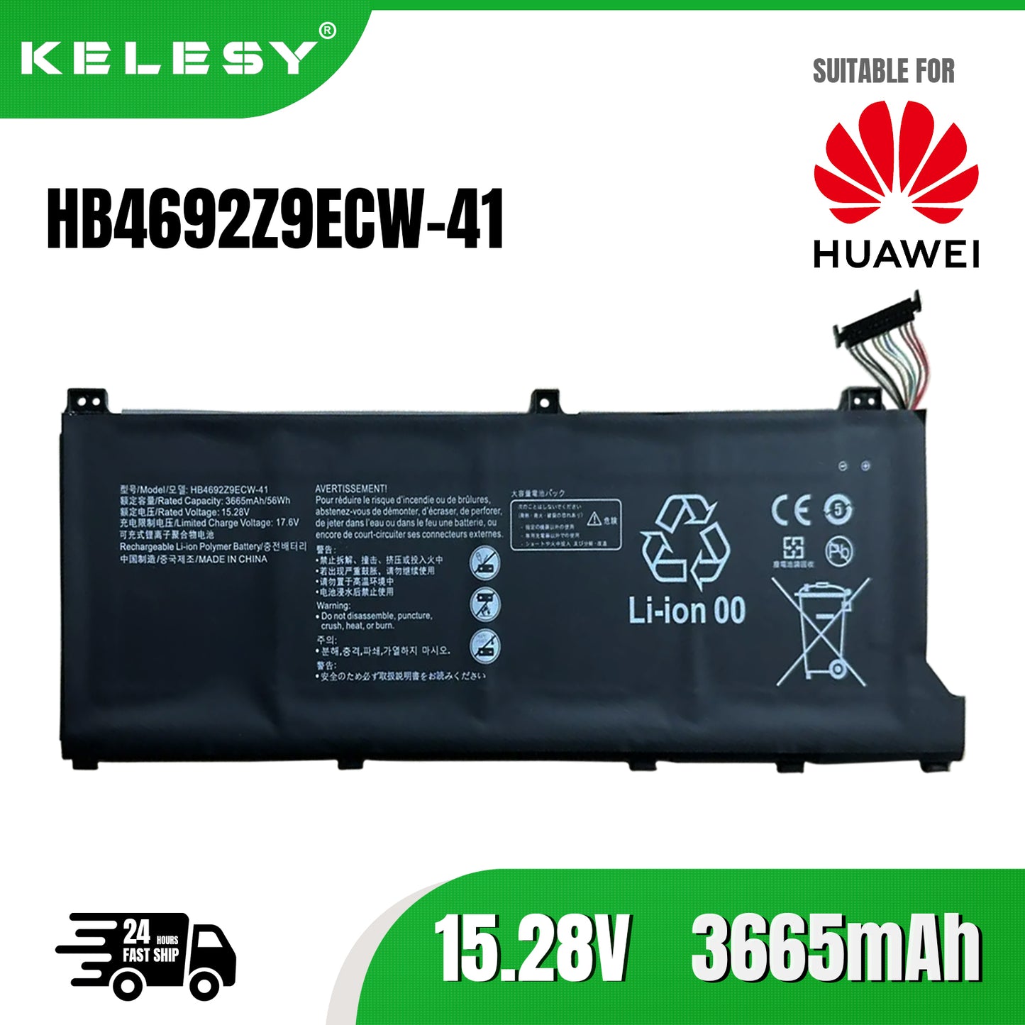 KELESY Batería de HB4692Z9ECW-41 para Huawei, MateBook, D14-53010TVS, Magicbook, 14 NBB-WAH9P, NBL-WAQ9H, WFH9, WFQ9, nueva