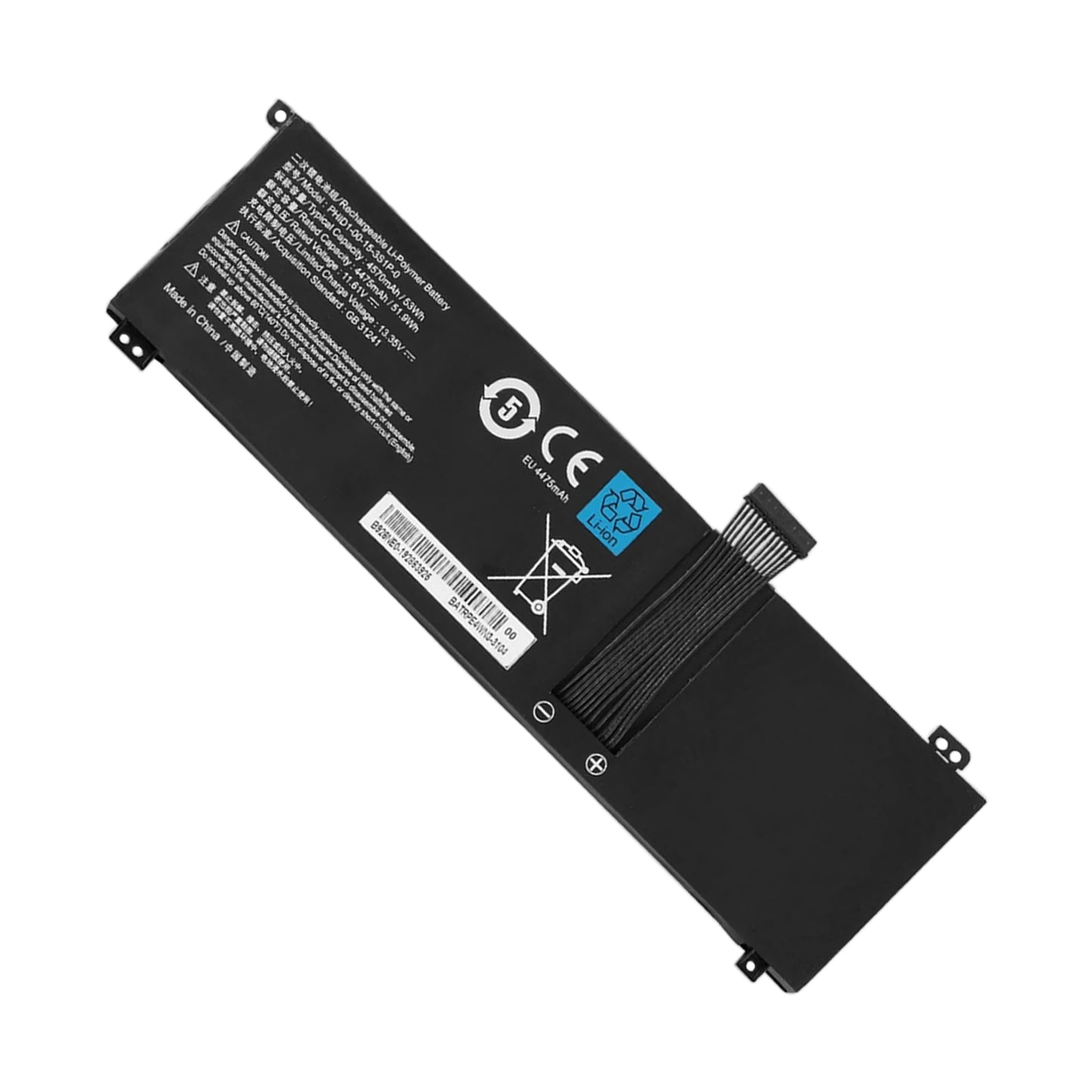 KELESY 11.61V 53WH PHID1-00-15-3S1P-0 Laptop Battery For Mechrevo F1 For Schenker Vision 14 Adata XPG Xenia 14 Series 4570mAh