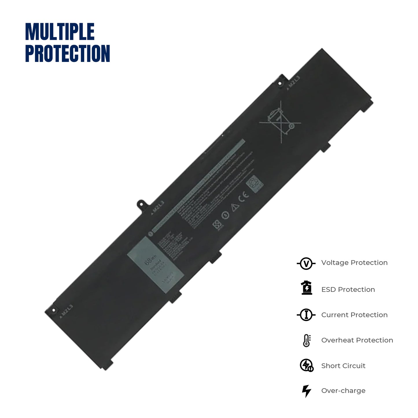 KELESY Original MV07R 266J9 Laptop Battery For DELL G3 15 3590 3790 3500 3700 G5 5500 5505 SE 5000 Series Notebook 72WGV W5W19