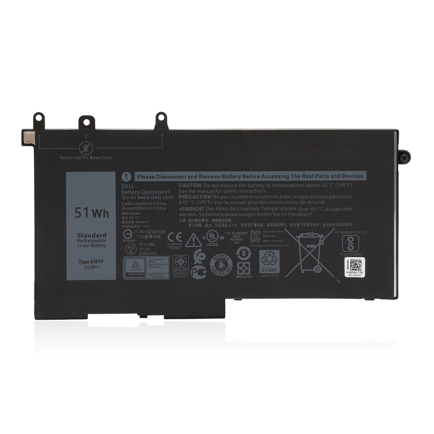 KELESY 3DDDG 93FTF Laptop Battery For Dell Latitude 5280 5288 5480 5490 5590 5491 5591 5495 M3520 M3530 E5280 E5480 11.4V 42Wh