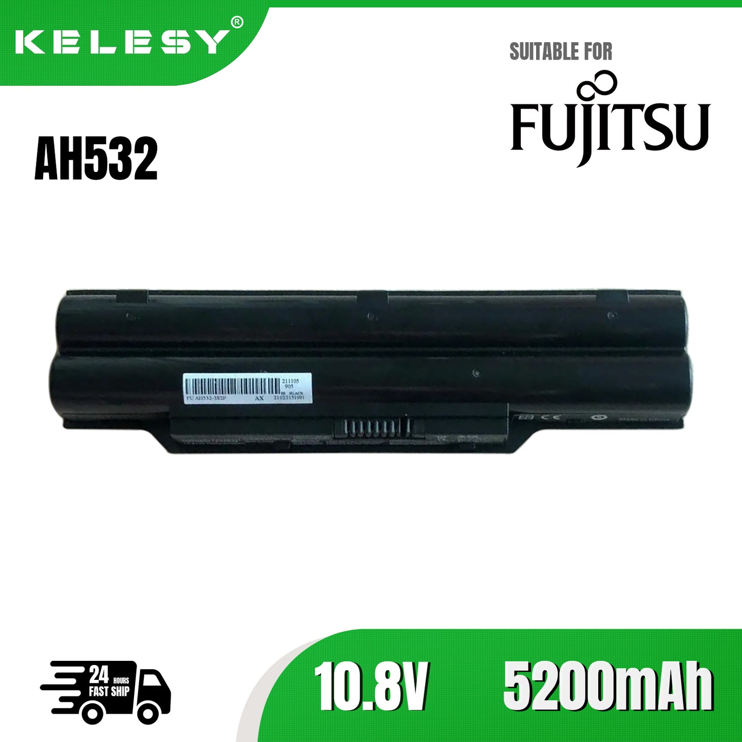 KELESY Batería para portátil FPCBP331 FPCBP347AP FMVNBP213 para FUJITSU para LifeBook AH512 AH532/GFX AH532, nueva