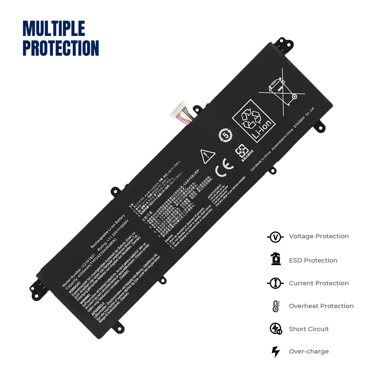 KELESY C31N1821 Laptop Battery For ASUS ZenBook S13 UX392 UX392FA UX392FN UX392FN-XS71 Series Notebook 0B200-03210100 50WH