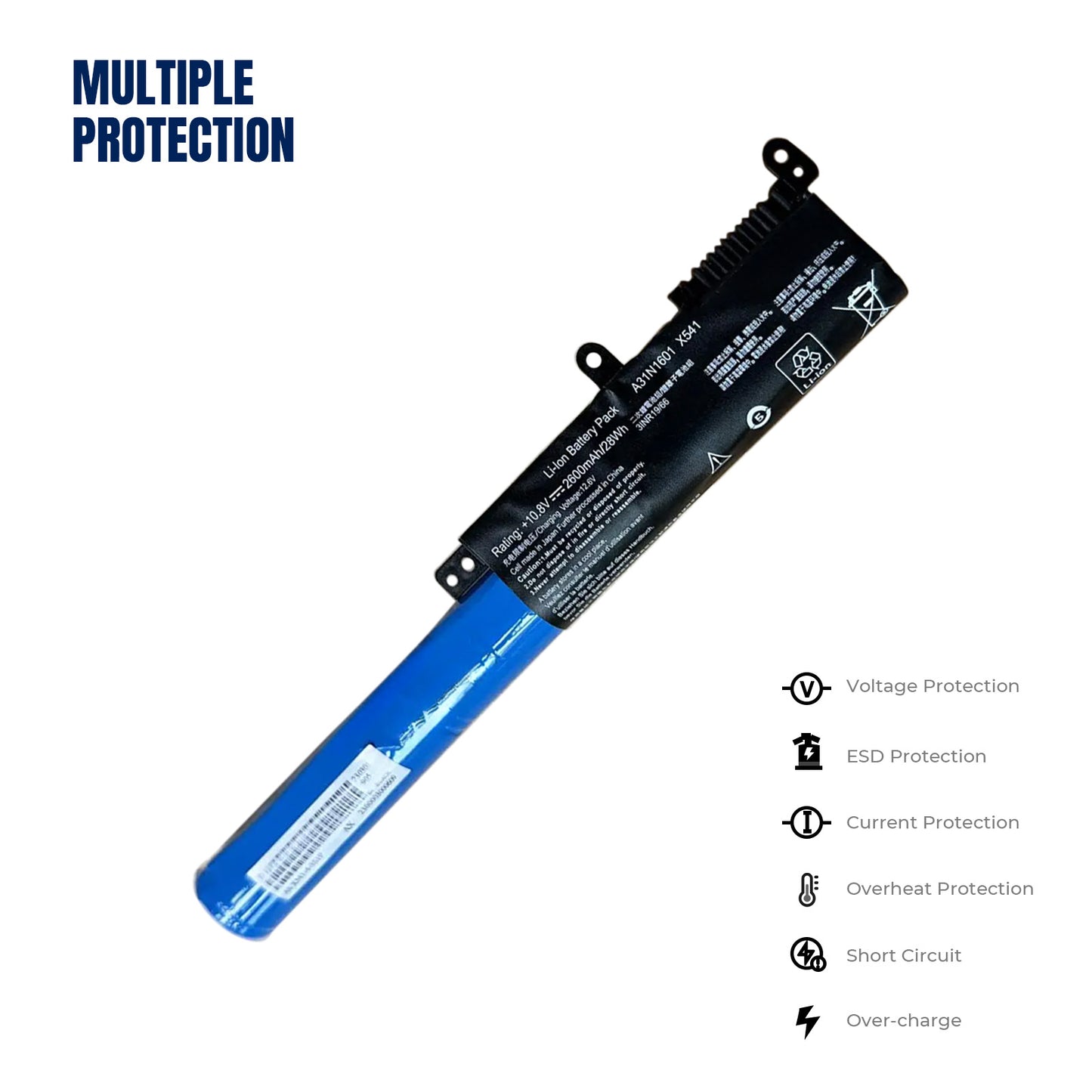 KELESY Batería A31N1601 para portátil ASUS, para VivoBook Max, X541N, X541S, X541SC, X541U, 3 celdas