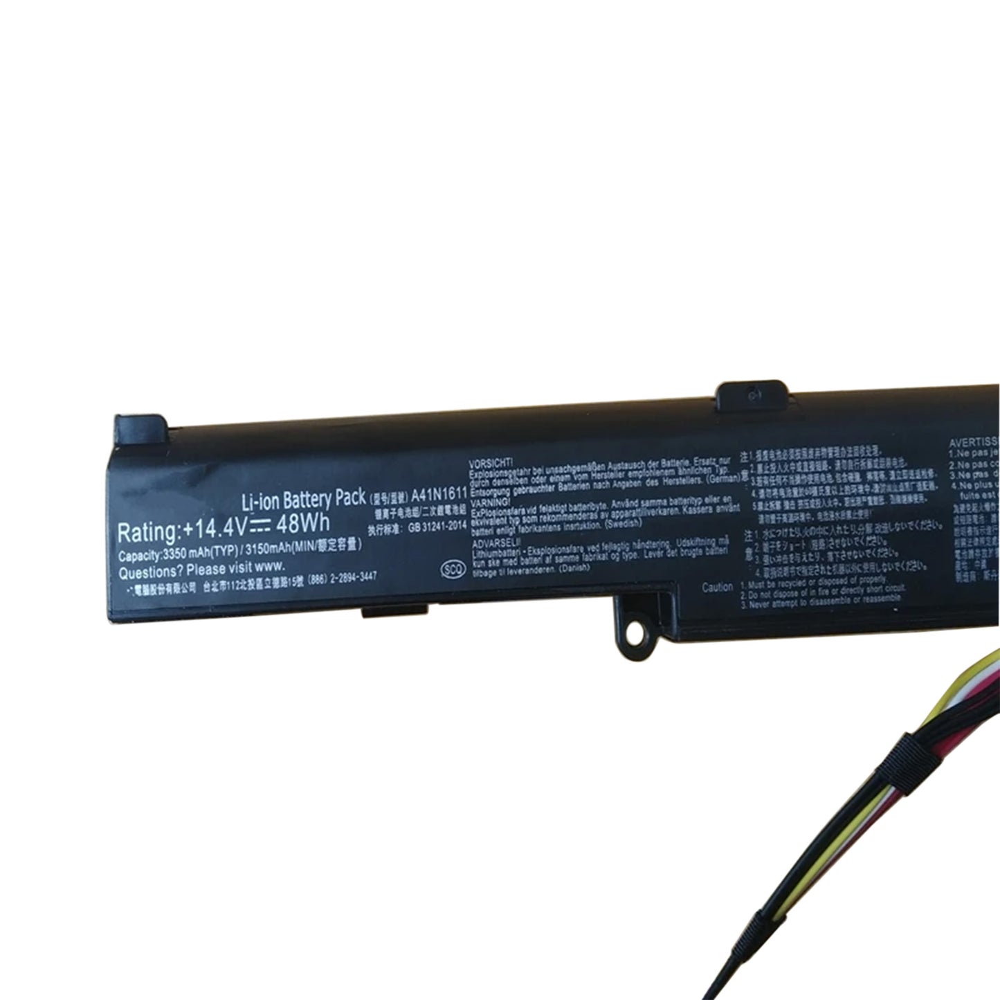 KELESY Batería de ordenador portátil A41N1611 para ASUS ROG Strix, GL553V, GL553VD, GL553VE, GL553VW, GL753VD, GL753VE, FX53V