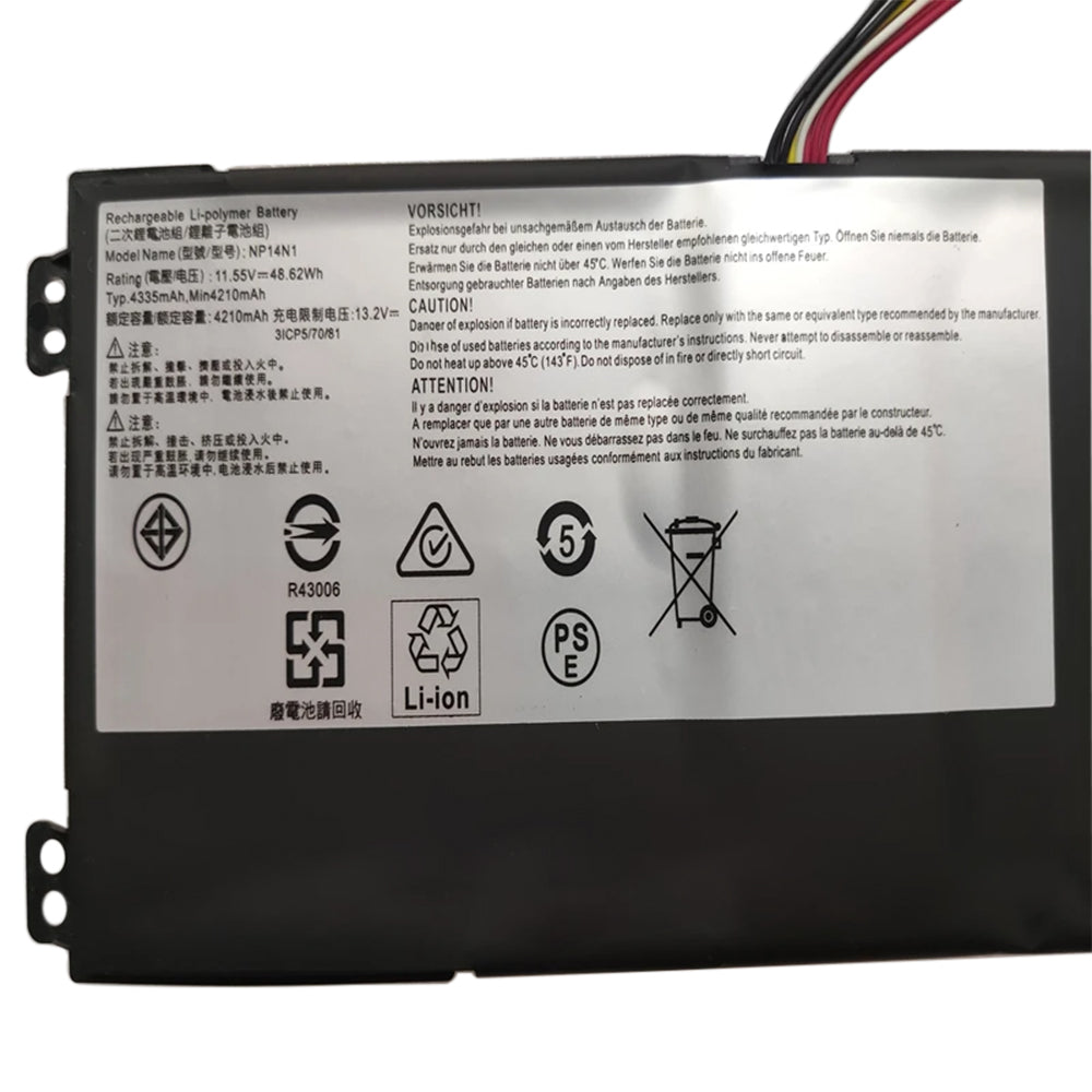 KELESY Batería Original para ordenador portátil, pila NP14N1 de 11,55 V, 48.62Wh, para Getac Nexstgo PRIMUS NX101