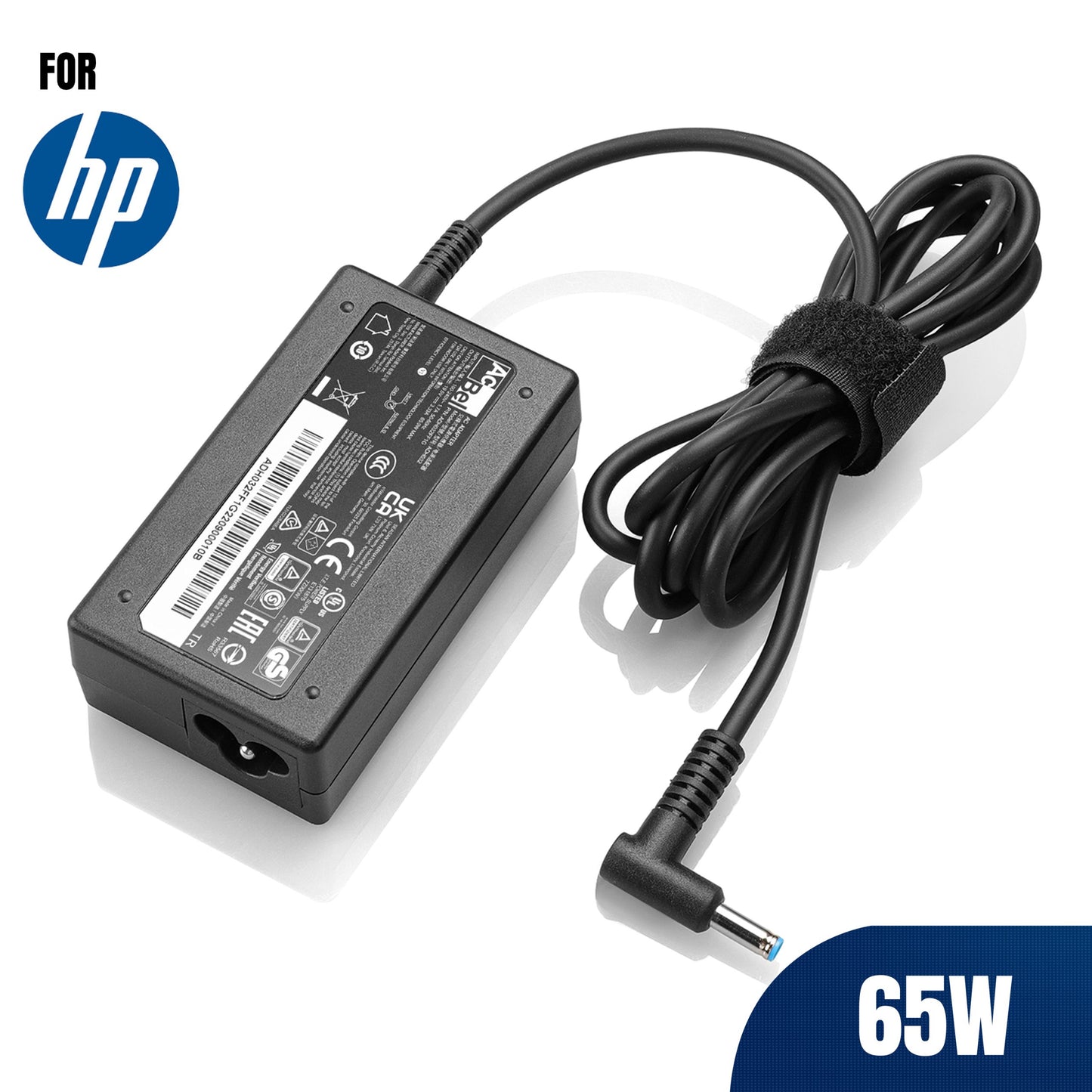 AcBel Laptop AC Adapter for HP 65W 4.5*3.0 Blue Tip, ADH032