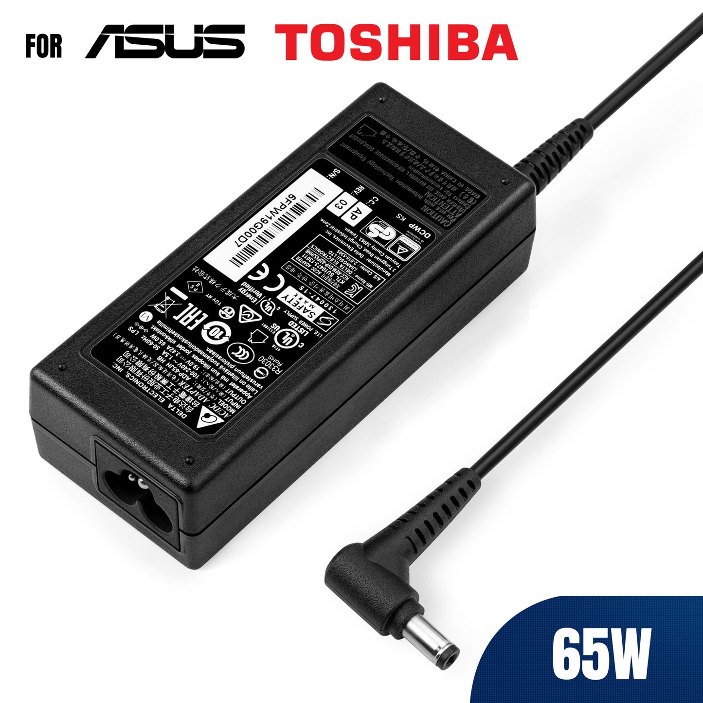 DELTA адаптер переменного тока для ноутбука Asus 65W 5.5*2.5 черный наконечник, ADP-65JH HB